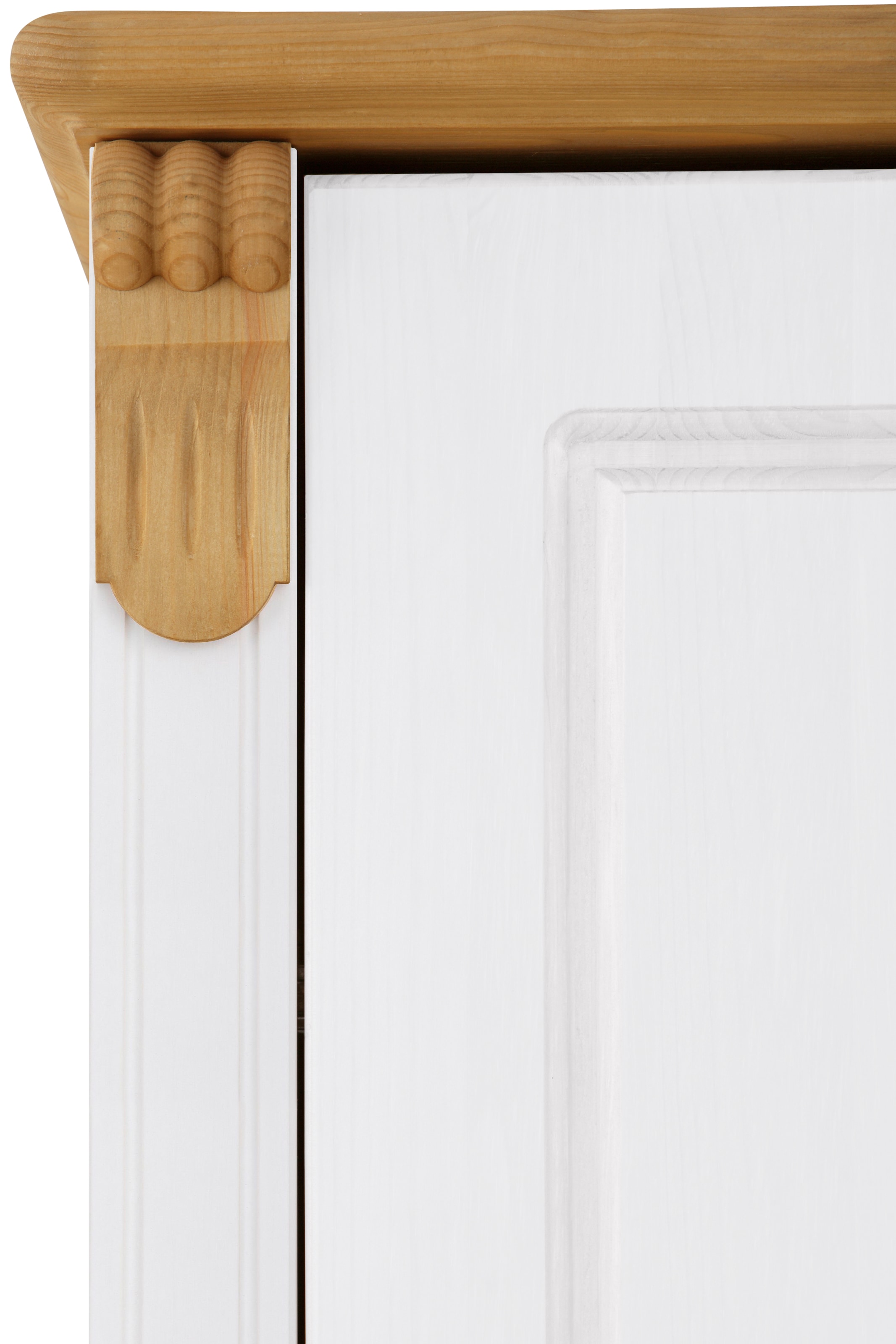 Home affaire Kleiderschrank »Tessin, Dretürenschrank, 3-türig«, (B/H/T ca. 152/191/59 cm), Breite 152 cm, Kiefer massiv, mit Spiegel und 3 Schubladen