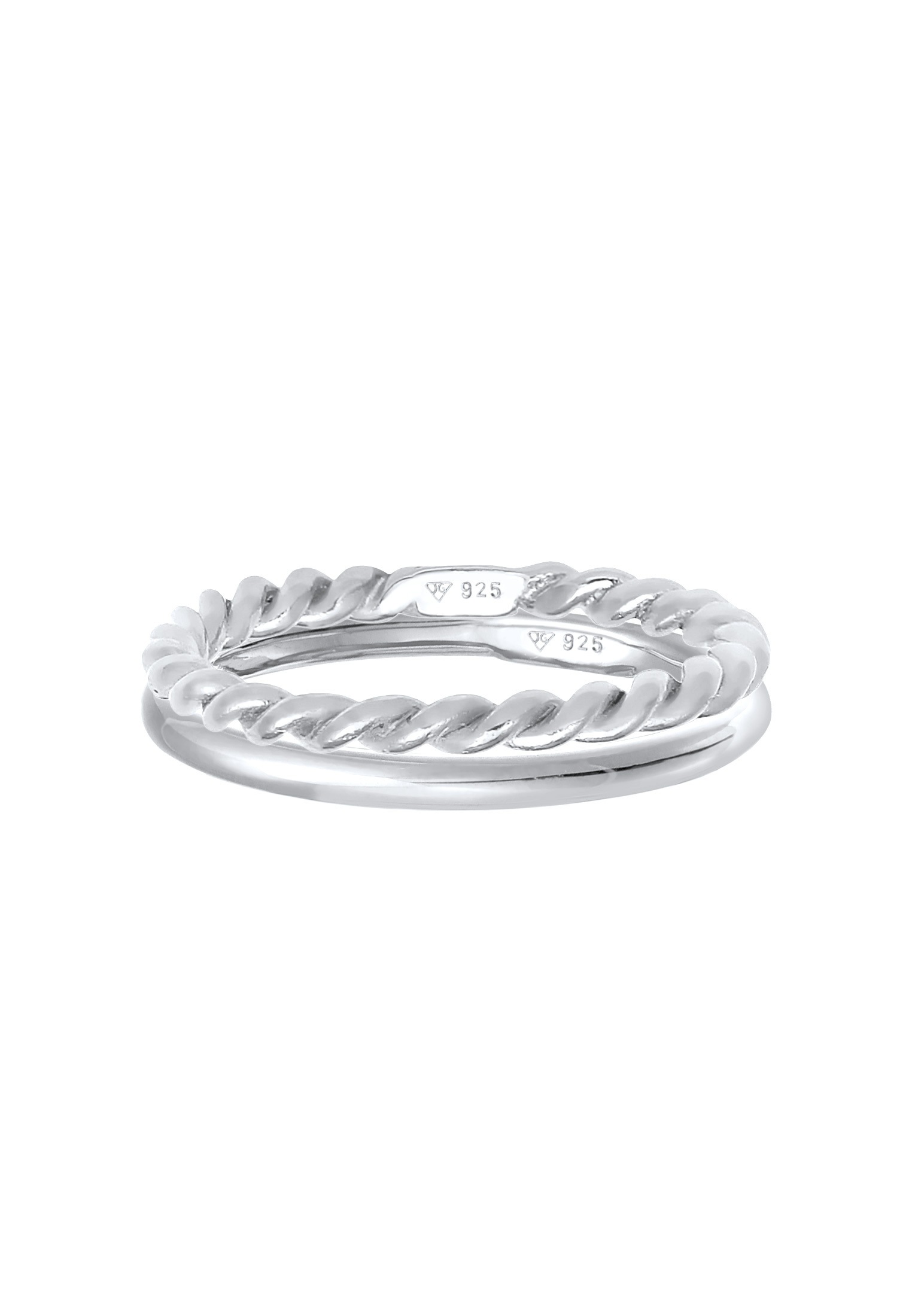 Elli Ring-Set »Ring Basic Twisted 2er Set 925 Silber«