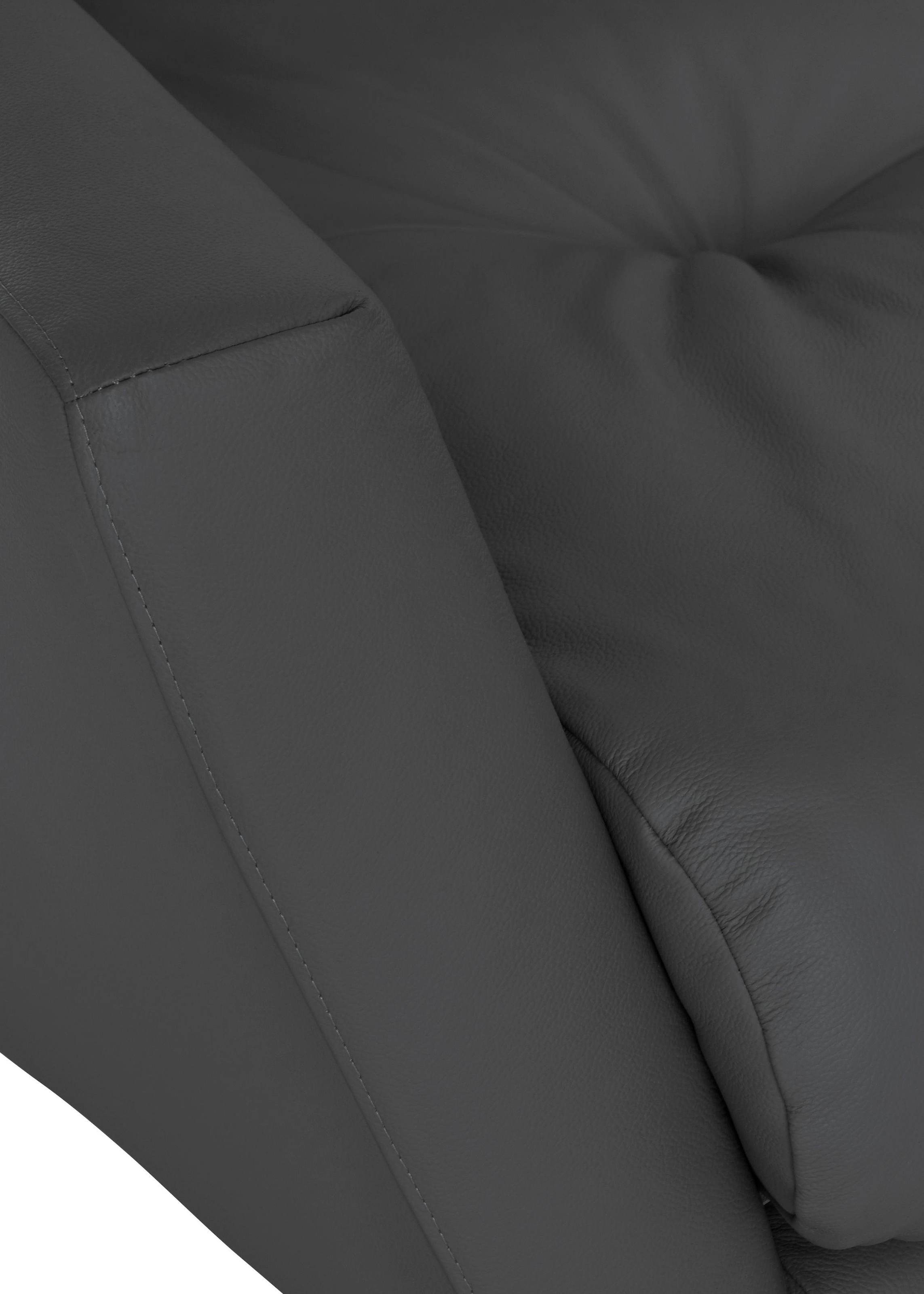 W.SCHILLIG Big-Sofa »softy«, mit dekorativer Heftung im Sitz, Füße schwarz pulverbeschichtet