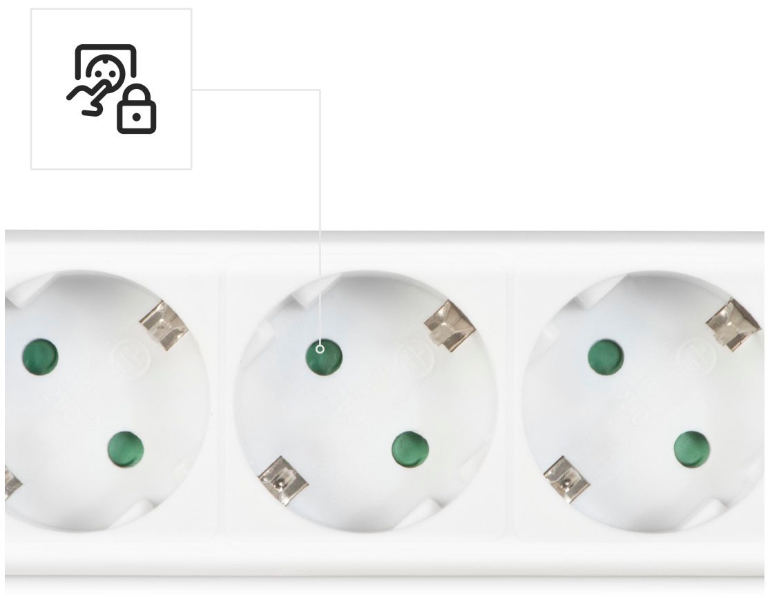 Hama Steckdosenleiste, 3-fach, (Ein- / Ausschalter-Schalterbeleuchtung Schutzkontaktkupplung-Schutzkontaktstecker Kabellänge 3 m)