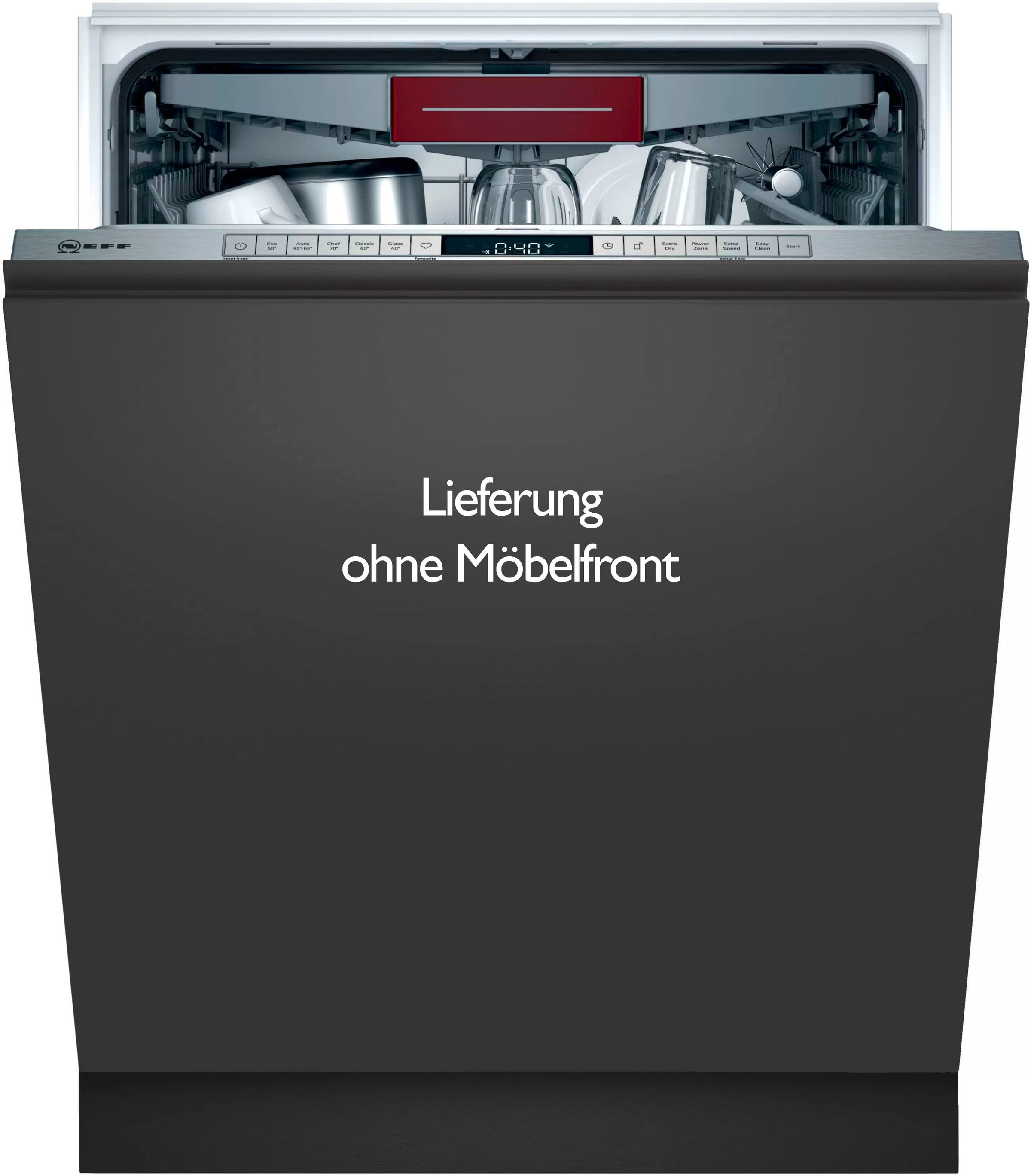 NEFF vollintegrierbarer Geschirrspüler N 50 »S155ECX05E«, 13 Maßgedecke, Time Light: auf den Boden projizierte Restlaufzeit