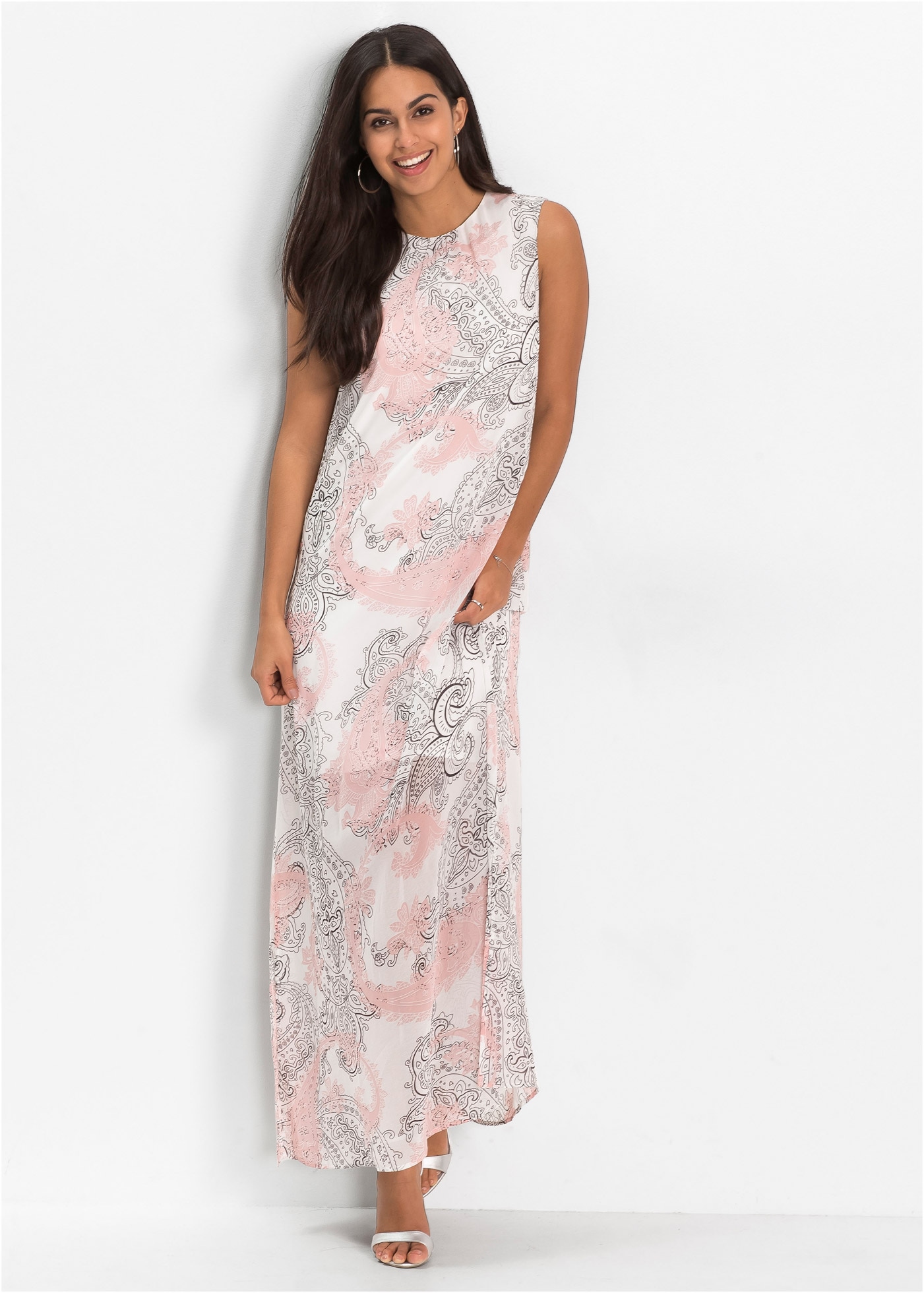 bonprix Chiffonkleid für warme Tage, aus Chiffon, Loose Fit, ärmellos