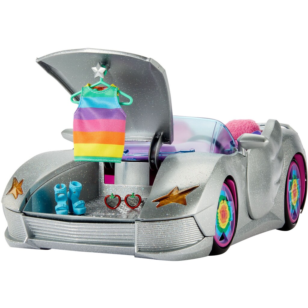 Barbie Puppen Fahrzeug »Extra, Cabrio, glitzert, mit Regenbogen Reifen und Zubehör«