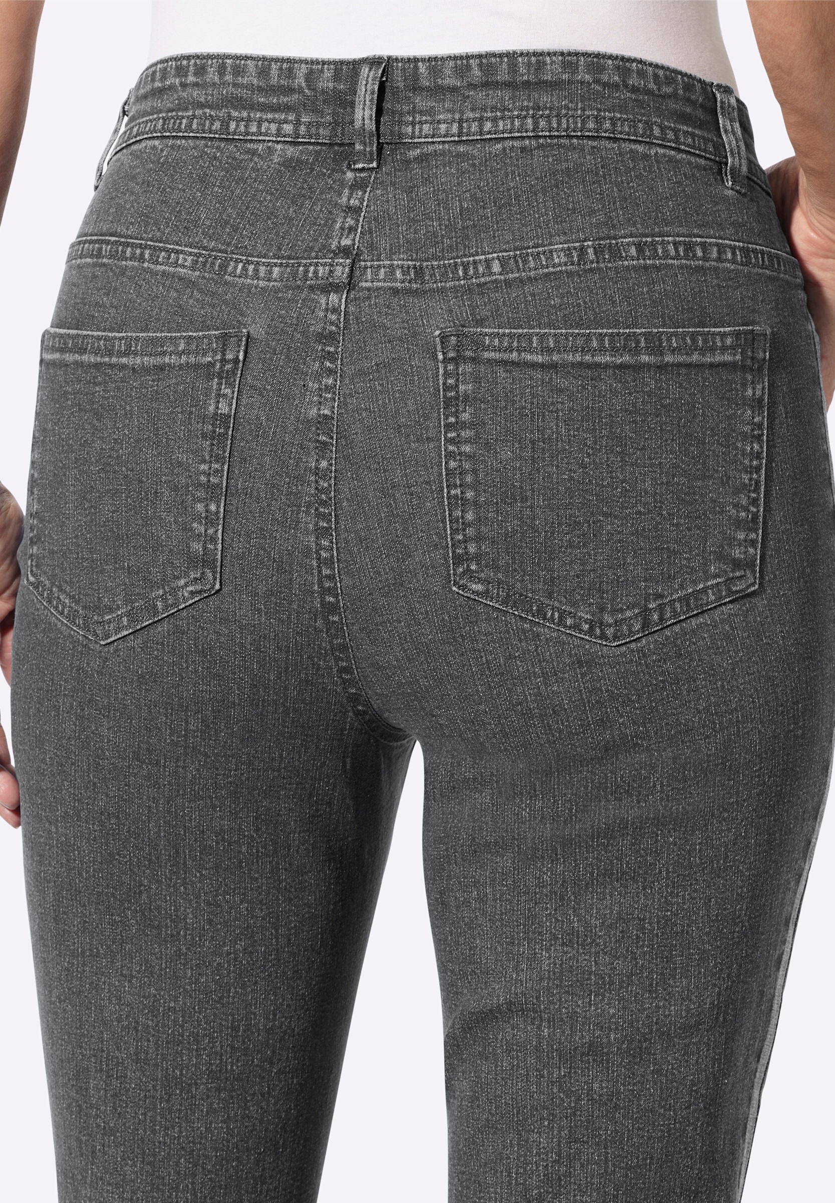 Witt Bequeme Jeans »Jeans Gerade Jeans mit seitlichen Kontraststreifen«