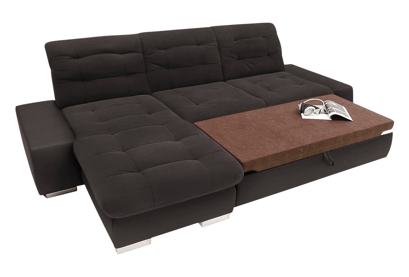 sit&more Ecksofa »Pale L-Form«, inklusive Kopfteilverstellung, wahlweise mit Bettfunktion