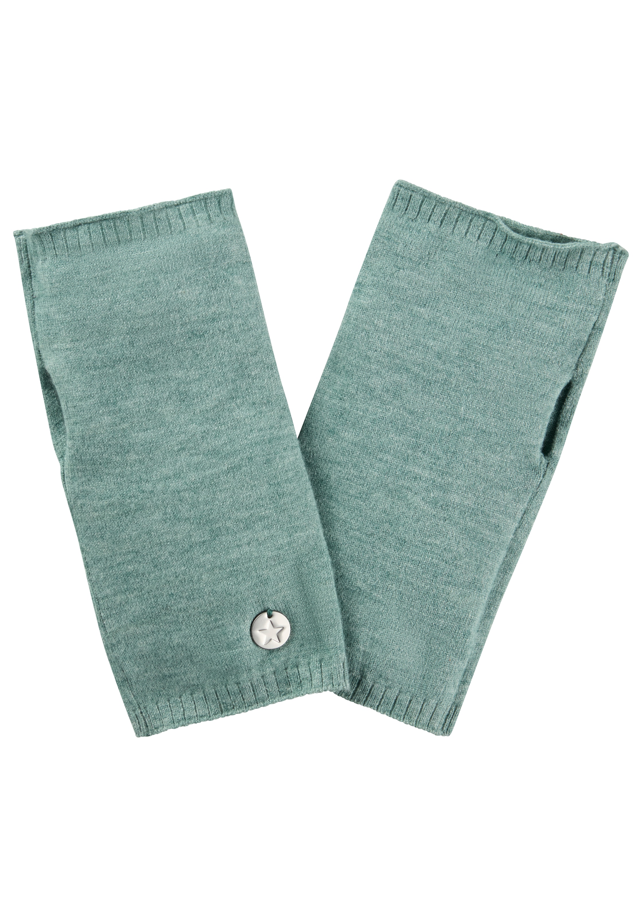 Laura Scott Armstulpen 2 Stk. tlg. aus kuscheligem Strick mit süßem Metall-Badge - NEW