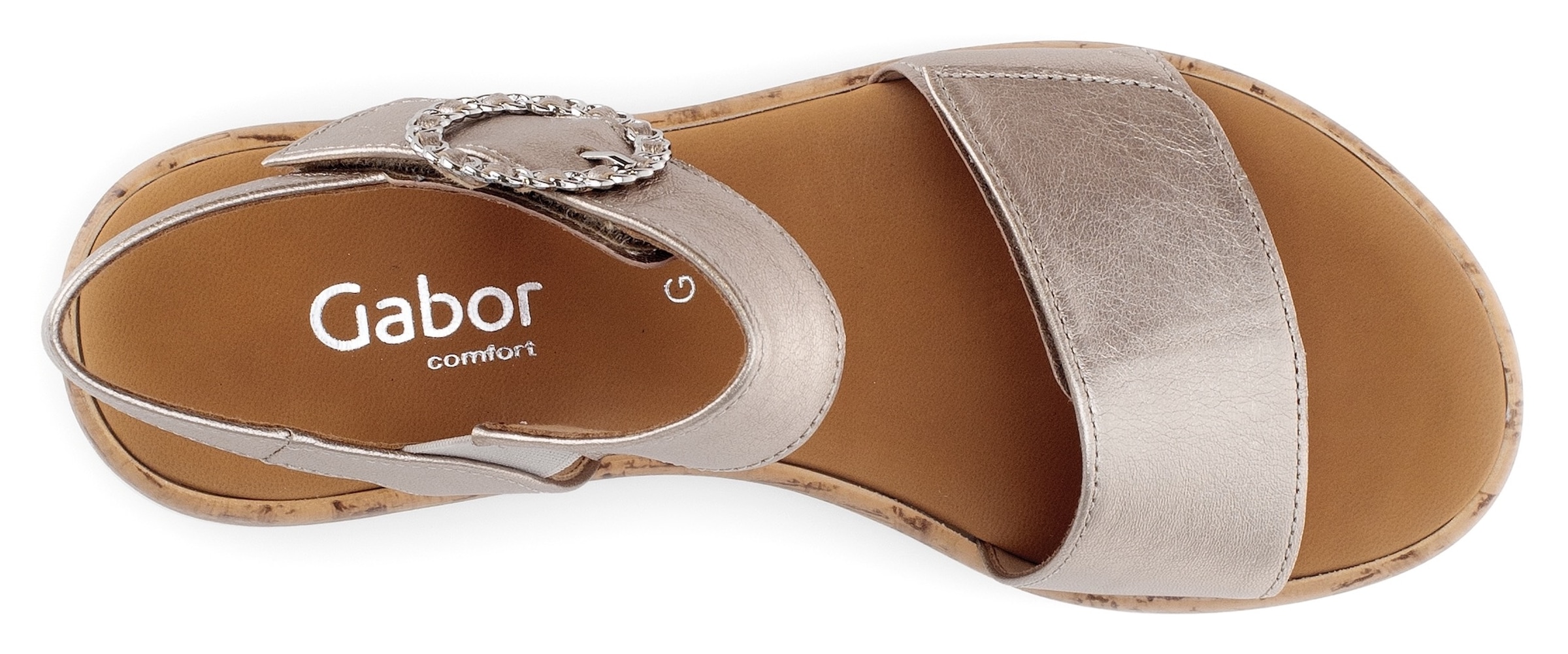 Gabor Keilsandalette »RHODOS«, Riemchensandale, Komfortschuh, Sommerschuh mit hübscher Zierschnalle