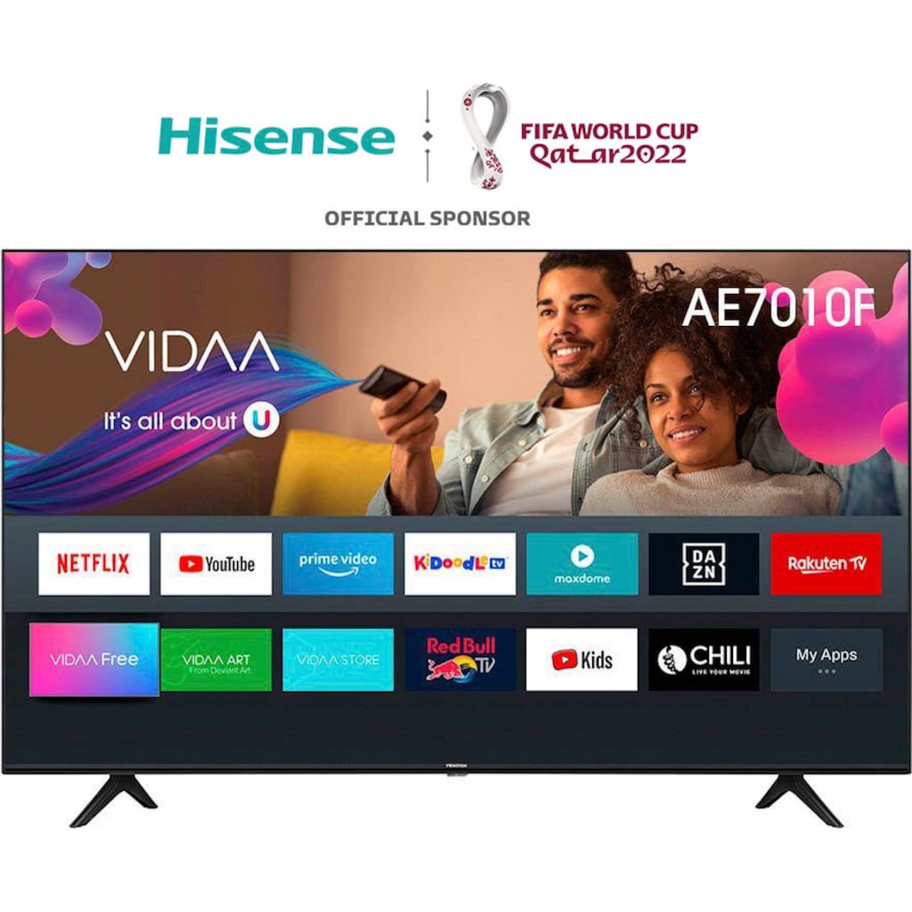 Hisense LED-Fernseher »43AE7010F«, 108 cm/43 Zoll, 4K Ultra HD, Smart-TV, 4K Ultra HD