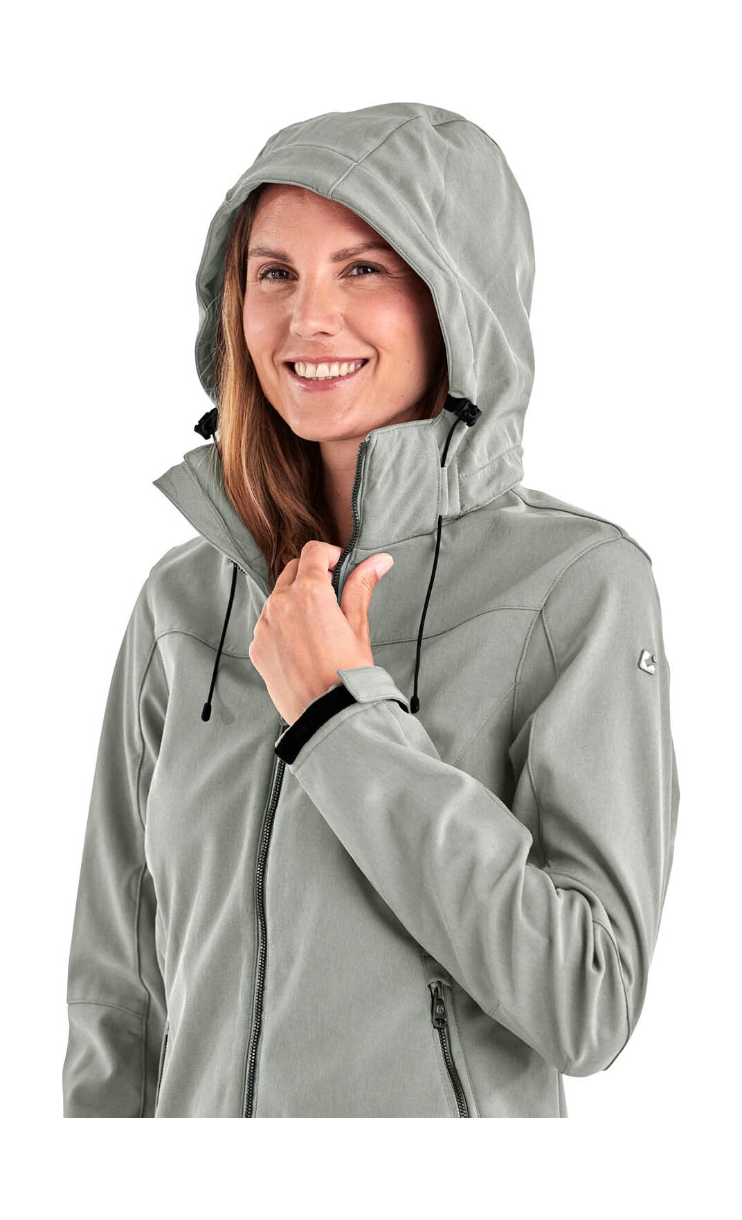 Killtec Softshelljacke »Damen Softshelljacke«, Wasserabweisende, winddichte Softshelljacke mit abnehmbarer Kapuze