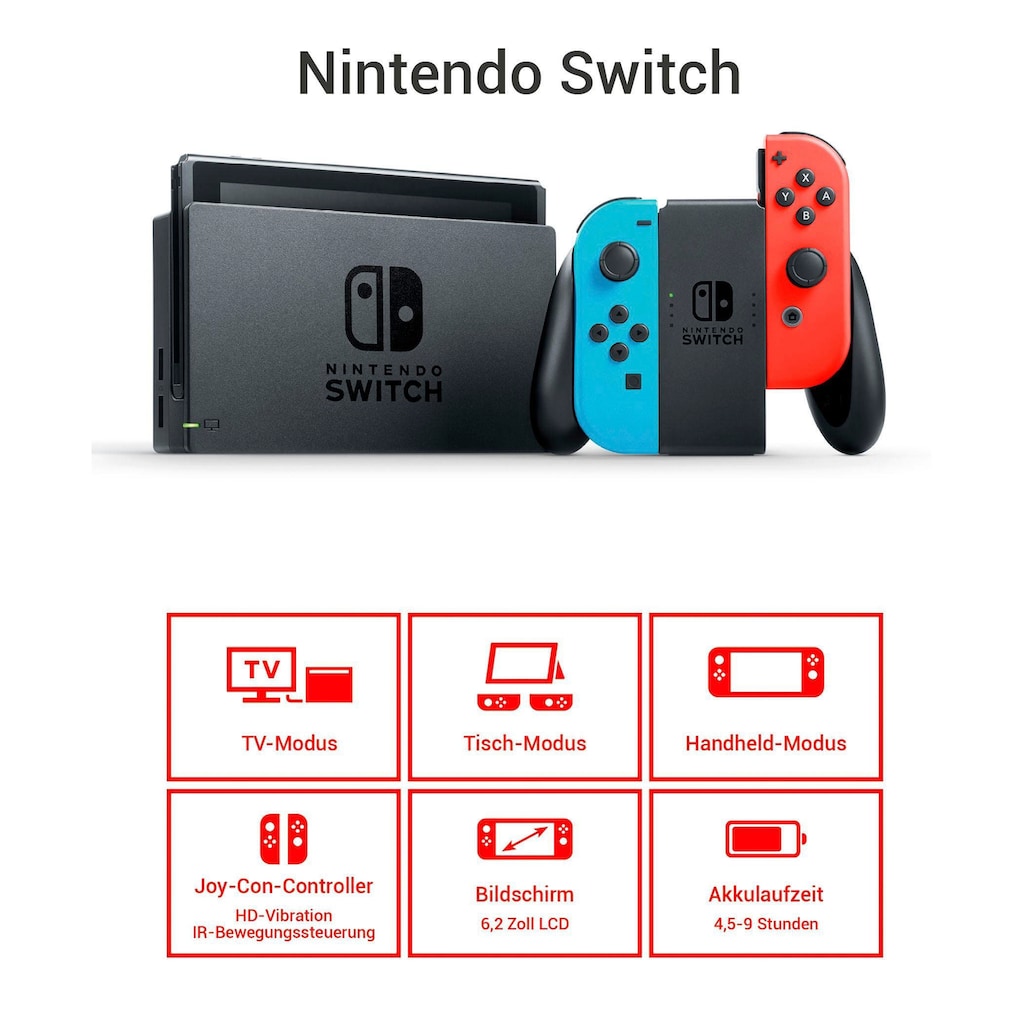 Nintendo Switch Konsolen-Set »Switch«, NSW Konsole r/b + Splatoon 3