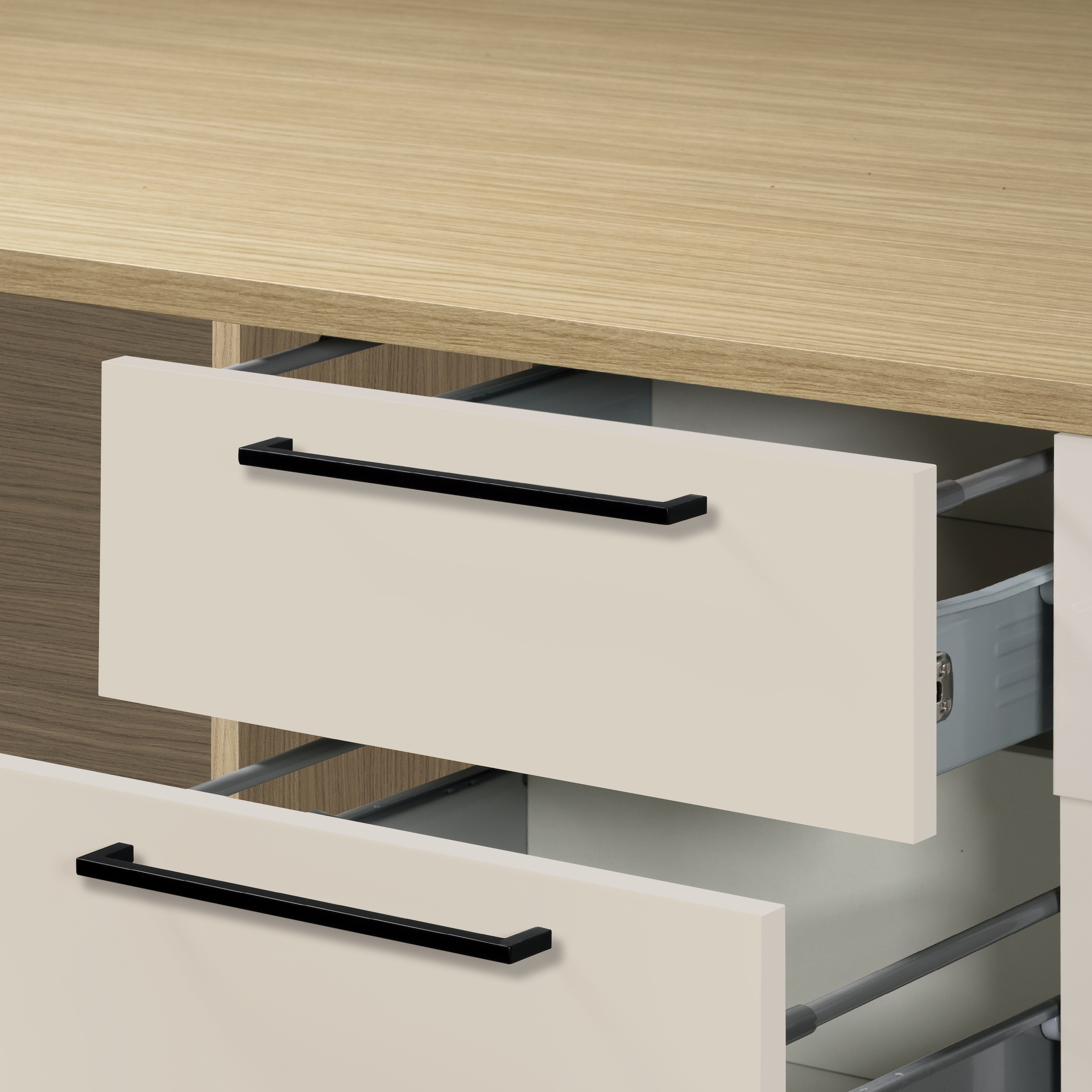 KOCHSTATION Küchenzeile »KS-Luna, Einbauküche, Zeilenküche, Küchenblock« Breite 300 cm, wahlweise mit Hanseatic-E-Geräten, APL 35mm stark