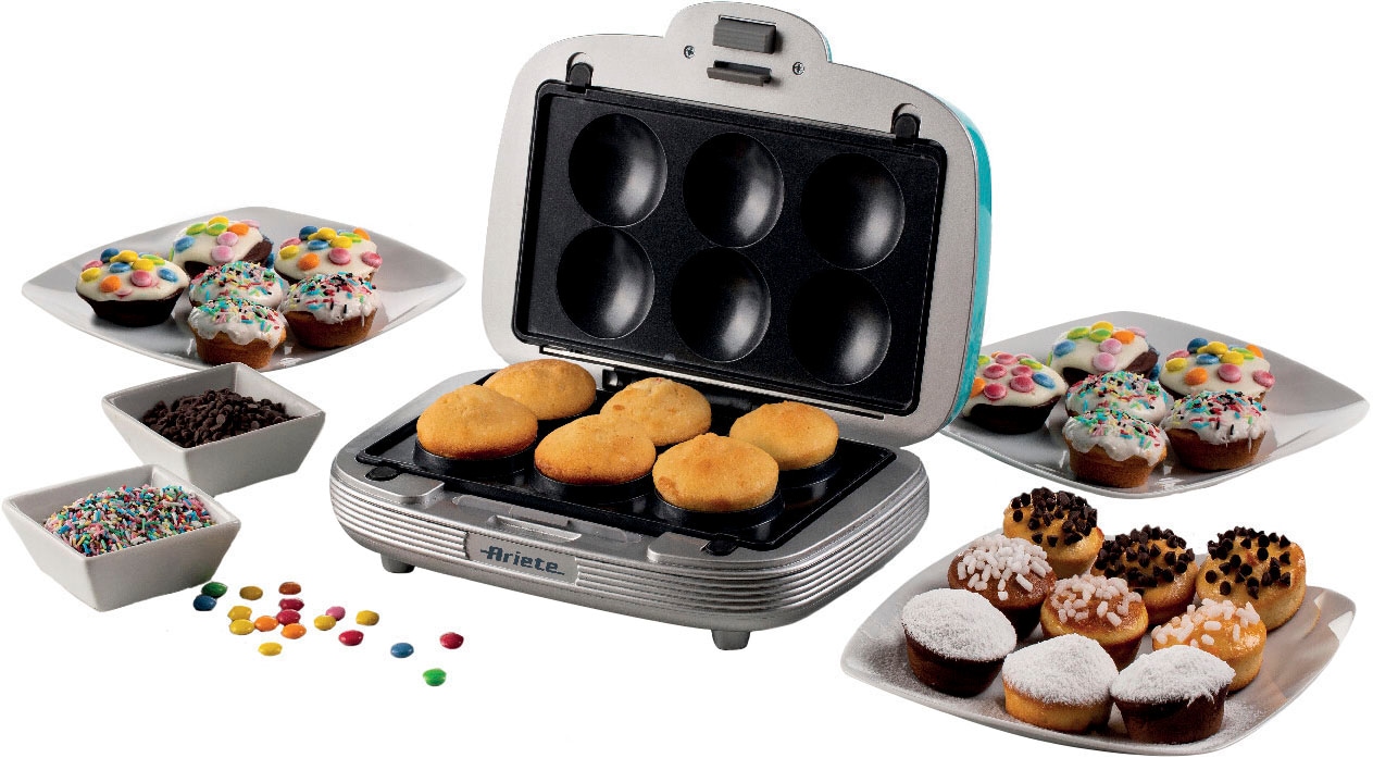 Ariete 3-in-1-Sandwichmaker »Party Time 1972B, Cookie-Maker«, 700 W, für Sandwiches, Muffins und Donats, blau