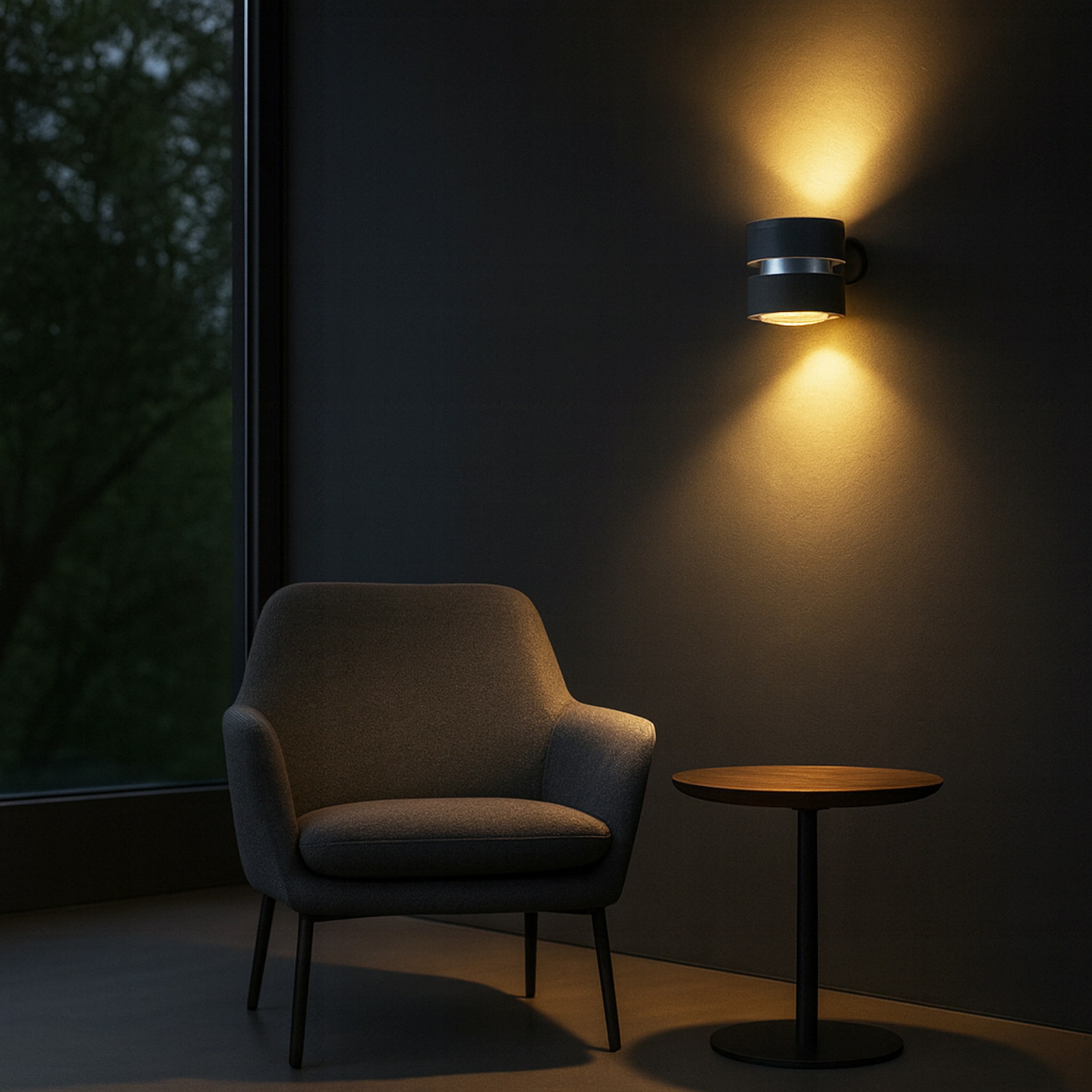 lumiCouture LED Wandleuchte »Glow Sphere« LED-Modul 1 Stk. Warmweiß 19,5 x 12,5 x 12,5 cm, 1300 lm 2700 K, dimmbar, Aluminium, schwarz