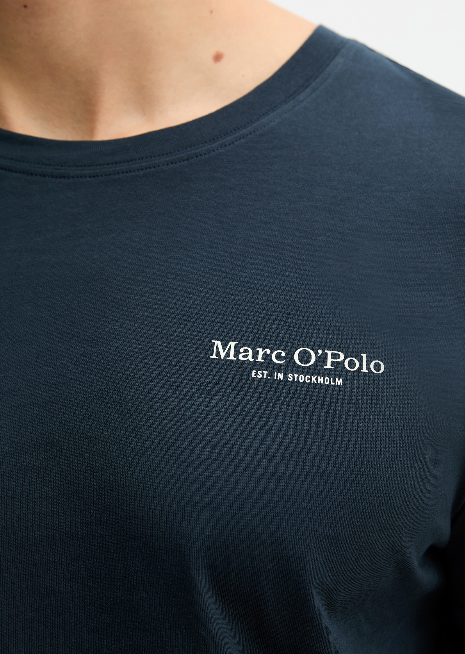 Marc O'Polo Pyjamaoberteil »Mix N Match Cotton« mit langen Ärmeln und Rundhalsausschnitt