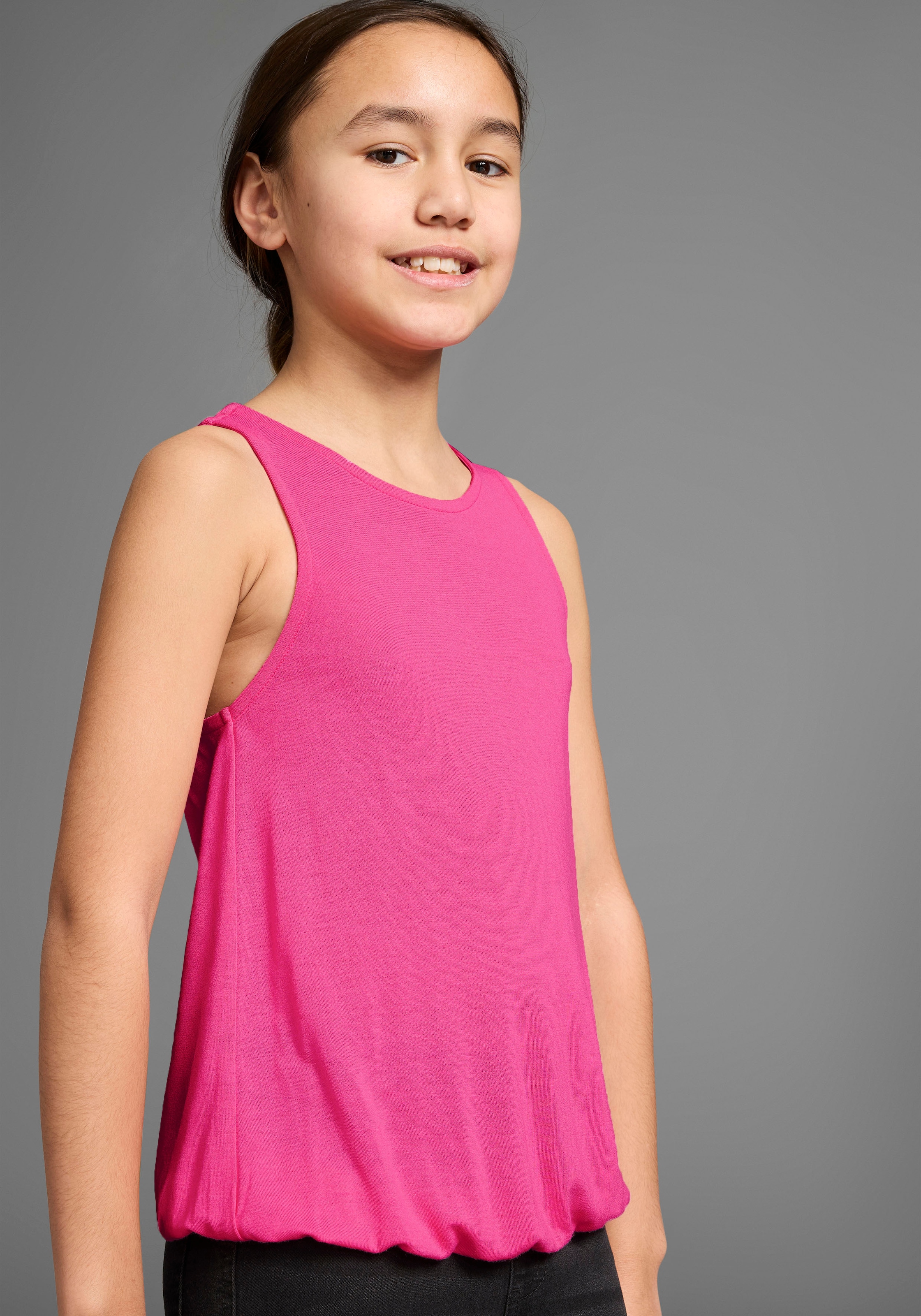 KIDSWORLD Tanktop »Viskose - Top,«, mit Spitzeneinsatz im Rücken