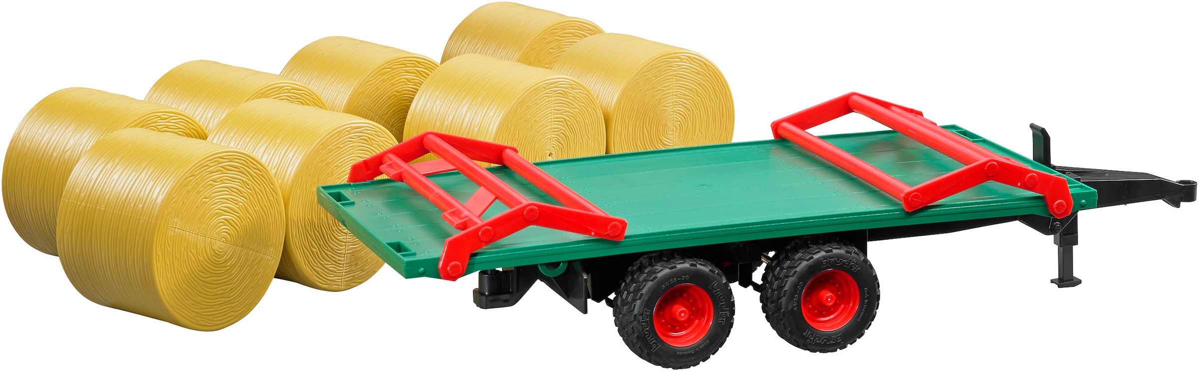Bruder® Spielfahrzeug-Anhänger »Ballentransportanhänger 44 cm mit 8 Rundballen (02220)« Made in Europe