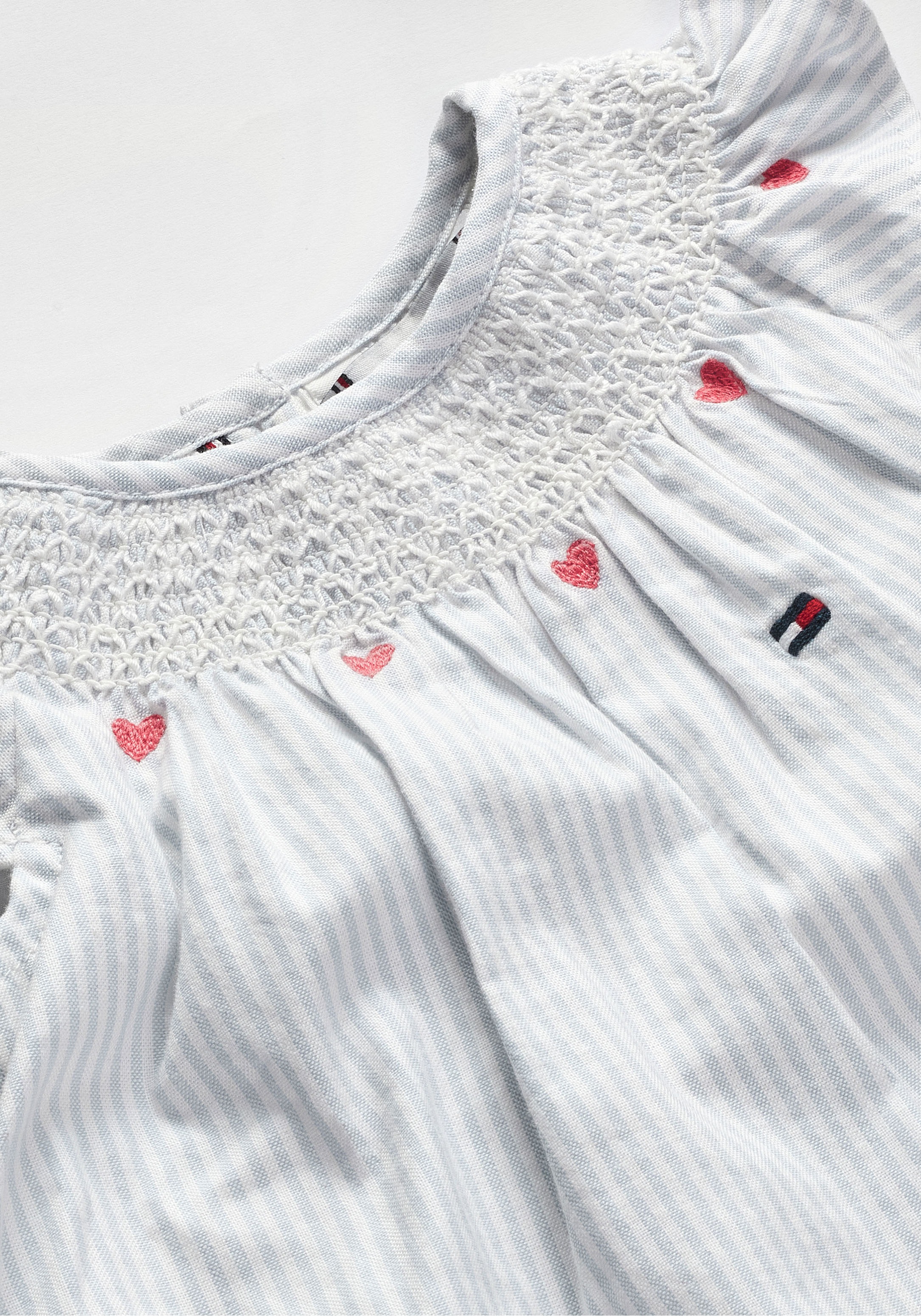 Tommy Hilfiger Neugeborenen-Geschenkset Set, 3, 3 zauberhaftes Set mit Hut, Kleid und Höschen, aus Baumwollmischung