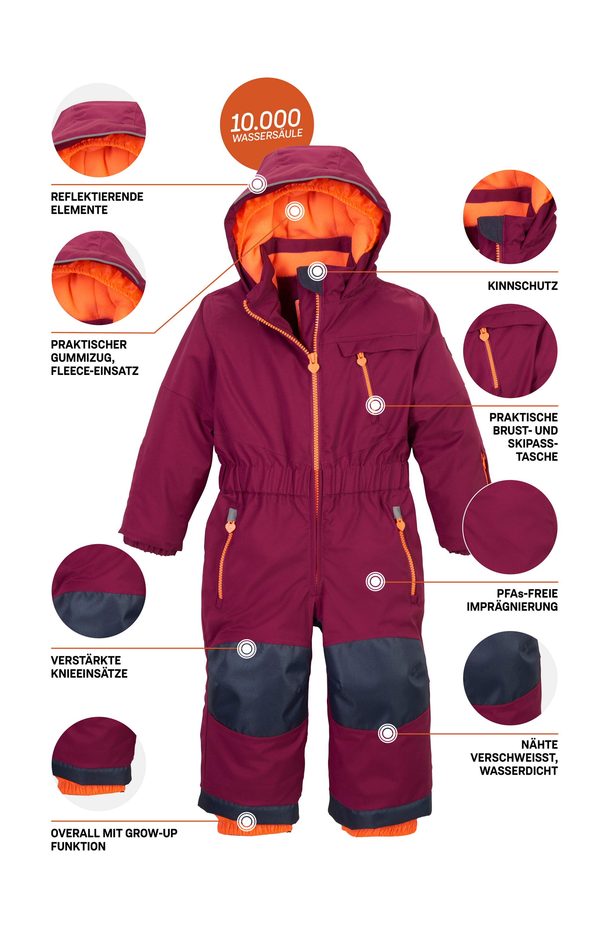 Killtec Skianzug »KW 102 MNS ONPC«, Skioverall: wind-u wasserdicht, Fleecefutter, verlängerbar