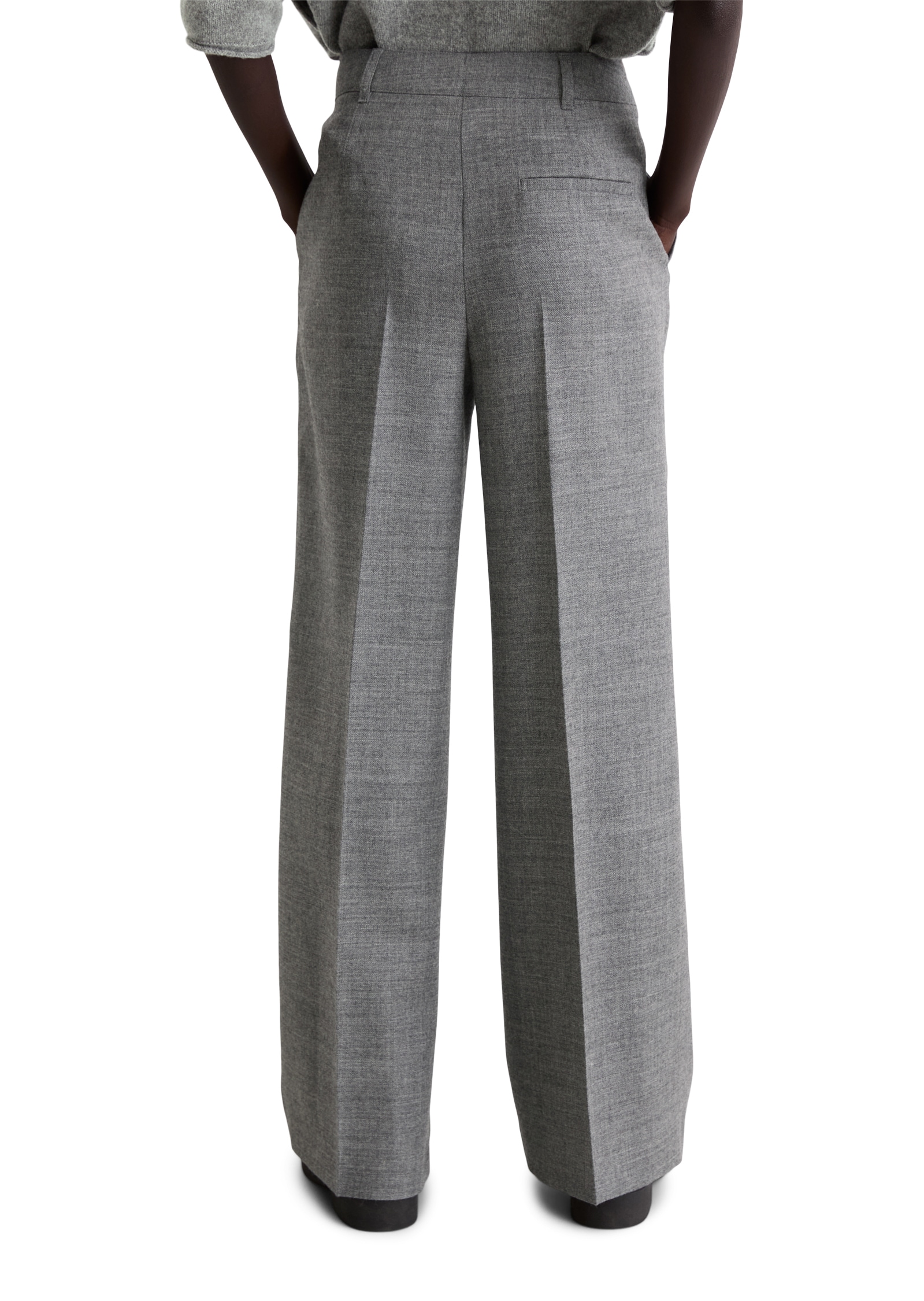 Marc O'Polo Anzughose »weit aus italienischem Woll-Twill«  mit Bund- und Bügelfalte, mittlere Bundhöhe