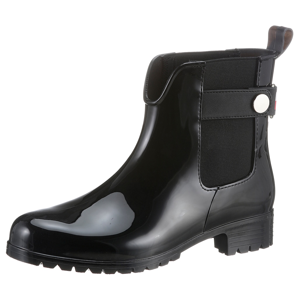 Tommy Hilfiger Chelseaboots »ANKLE RAINBOOT WITH METAL DETAIL« mit Zierriegel