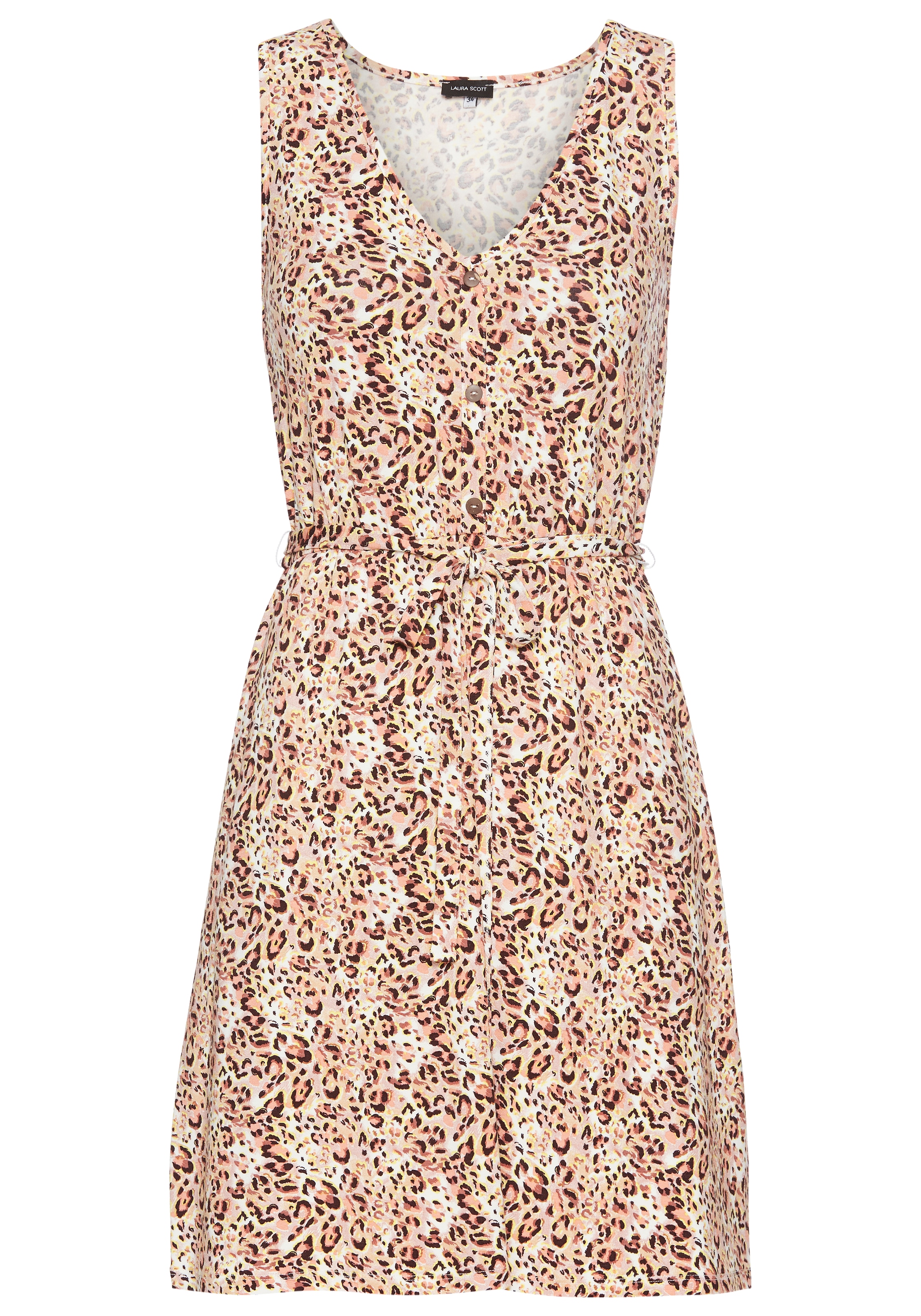 Laura Scott Sommerkleid, mit Zierknopfleiste & Bindeband, Trägerkleid - NEUE KOLLEKTION