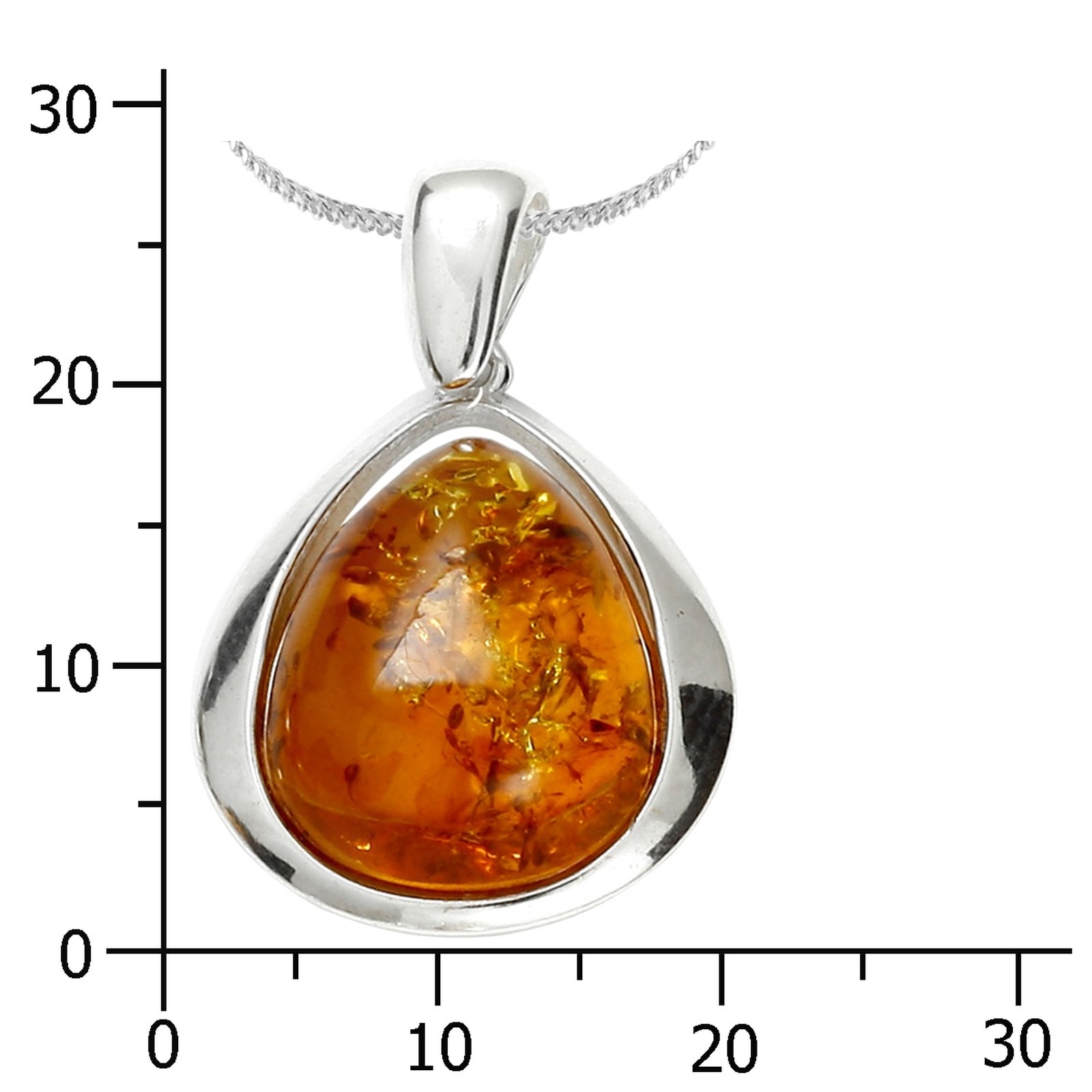 OSTSEE-SCHMUCK Kette mit Anhänger »- Angelina - Silber 925/000 - Bernstein«