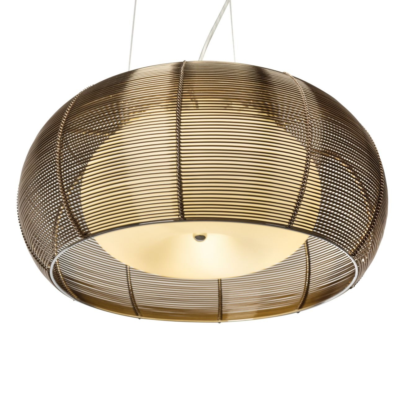 Brilliant Pendelleuchte »Relax«, 2 flammig, Leuchtmittel E27 | ohne Leuchtmittel, Hängelampe 40cm bronze/chrom
