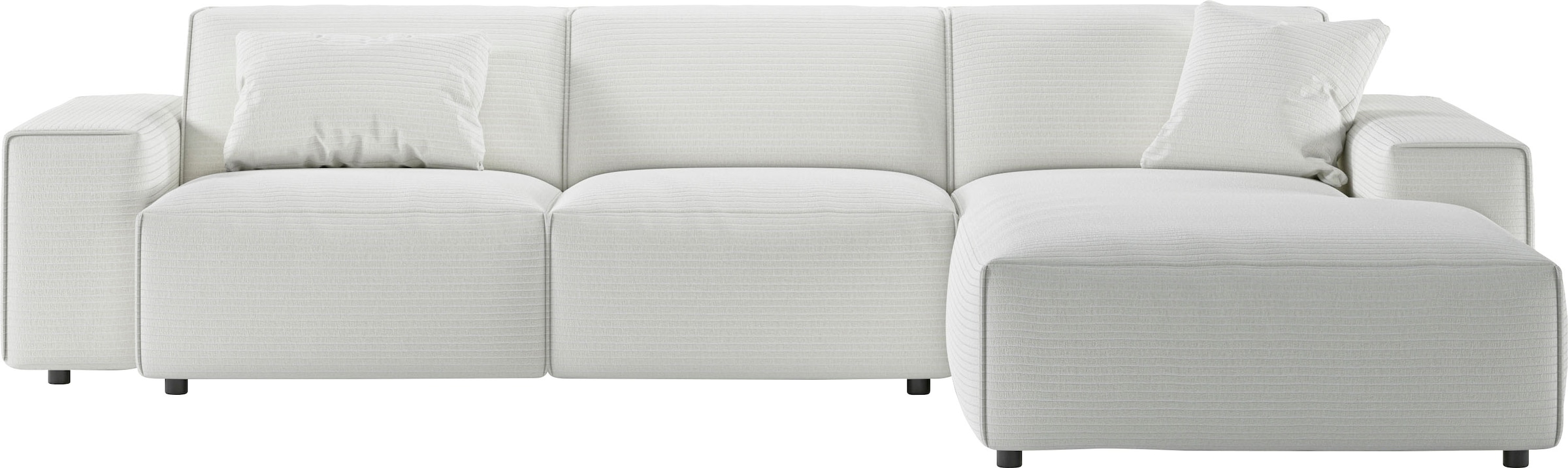 andas Ecksofa »Glimminge auch in Breitcord, Feincord, Bouclé + Easy care-Bezug«, L-Form, Breite 294, Zierkissen