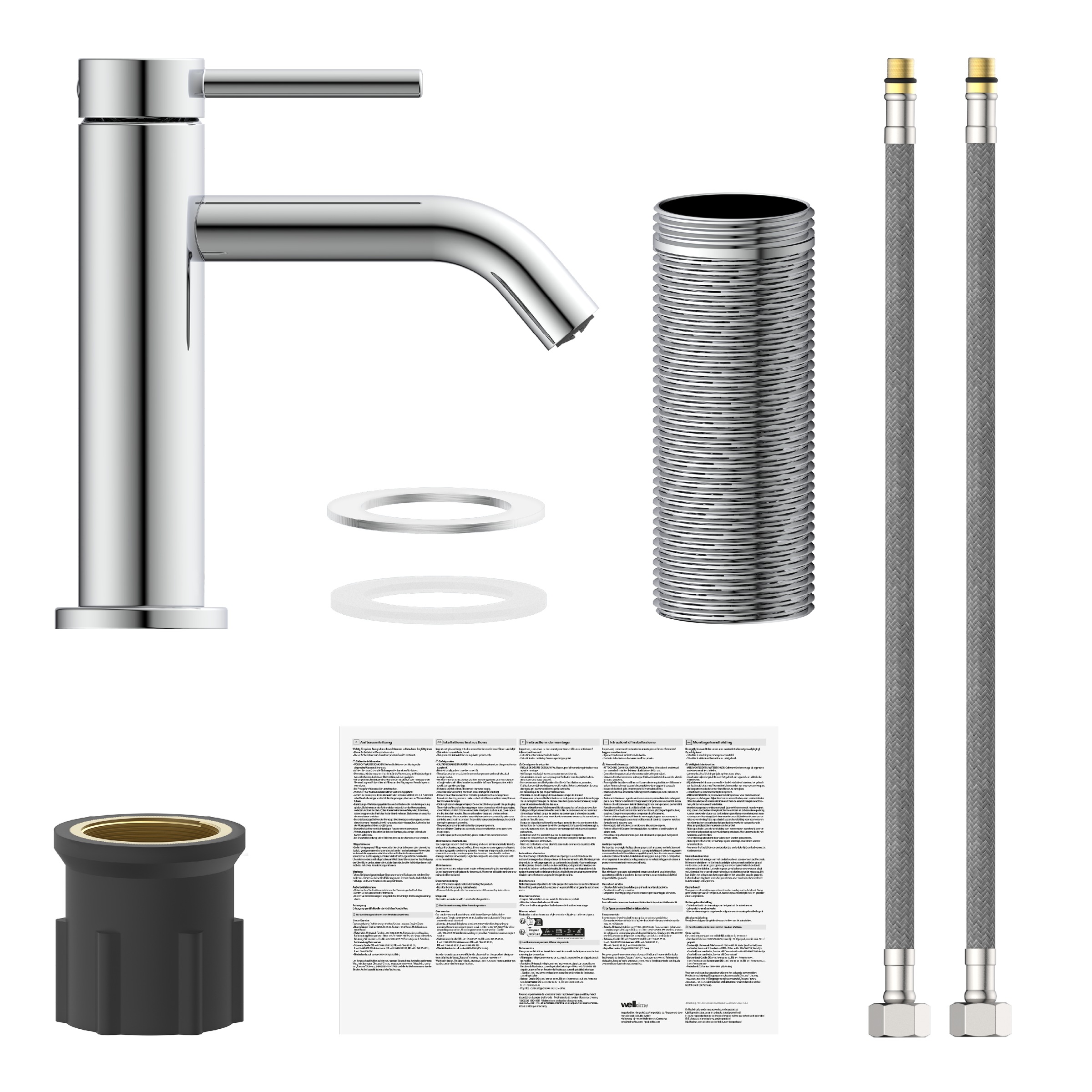 welltime Waschtischarmatur »Toscana«, (Spar-Set, inkl. Pop-Up Abflussventil)
