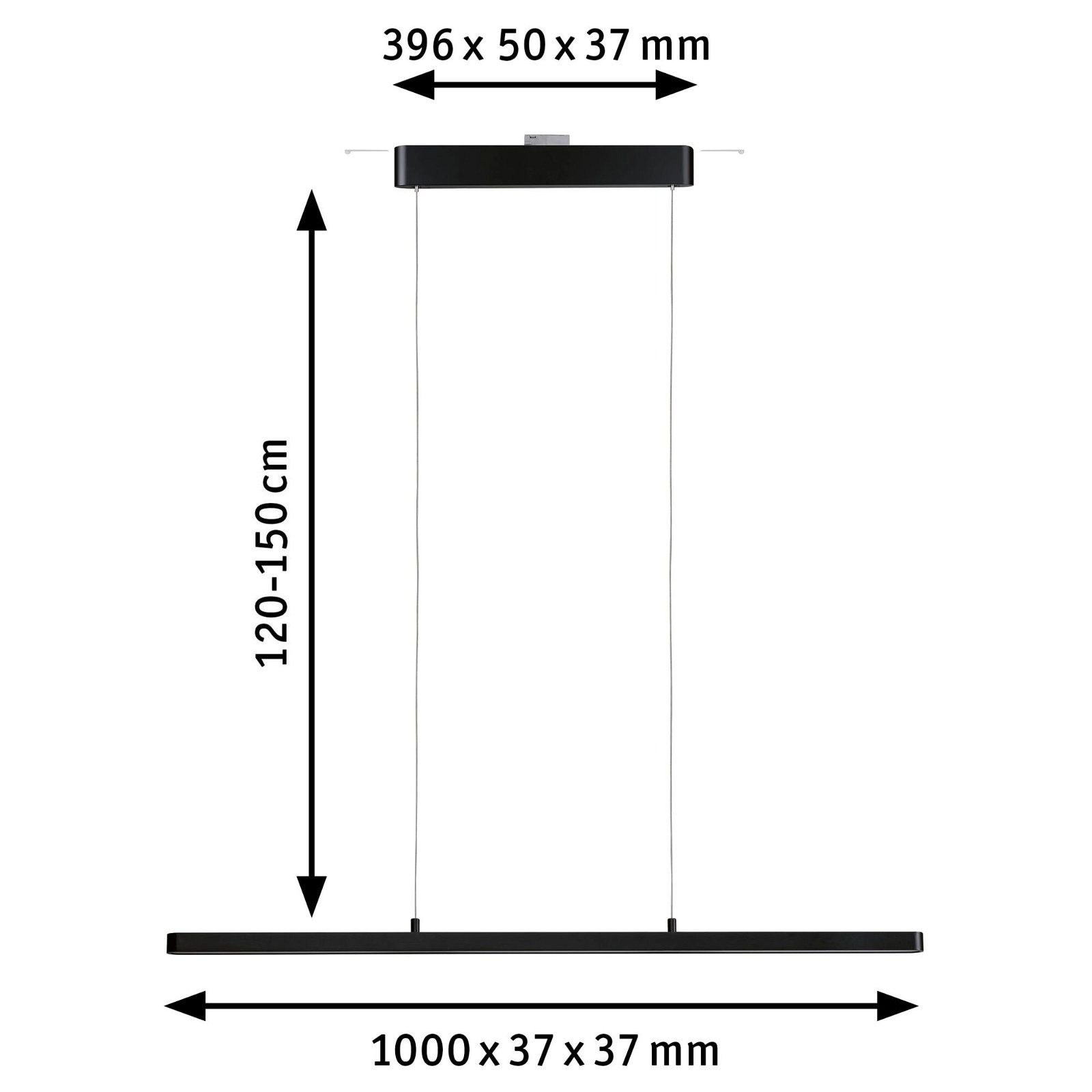 Paulmann Schienensystem-Leuchten »URail Pendel Lento 1800lm 41W 2700K dimmbar 230V«, (1 tlg.)