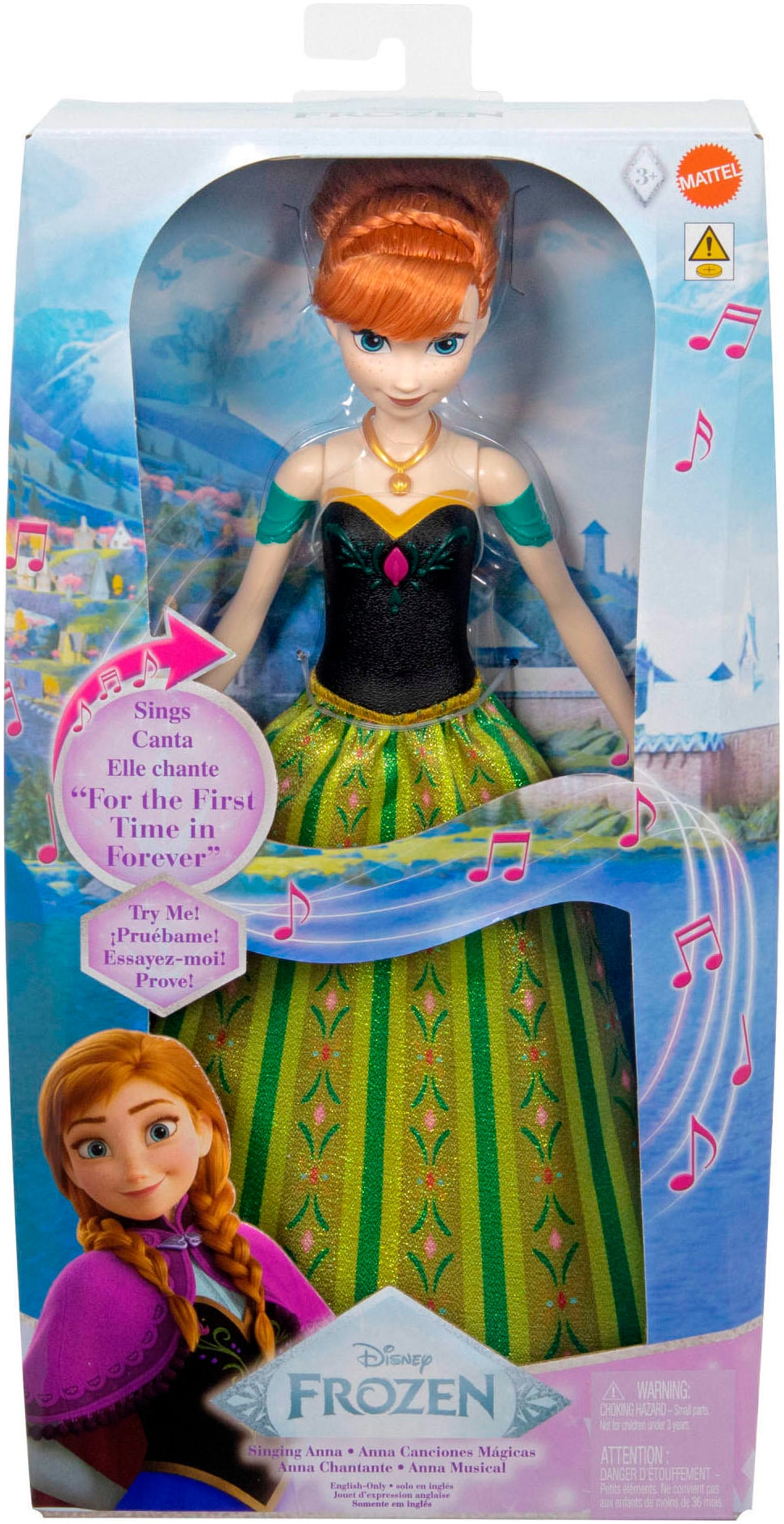 Mattel® Anziehpuppe »Disney Die Eiskönigin Singende Puppe Anna (D, I, E, F)«