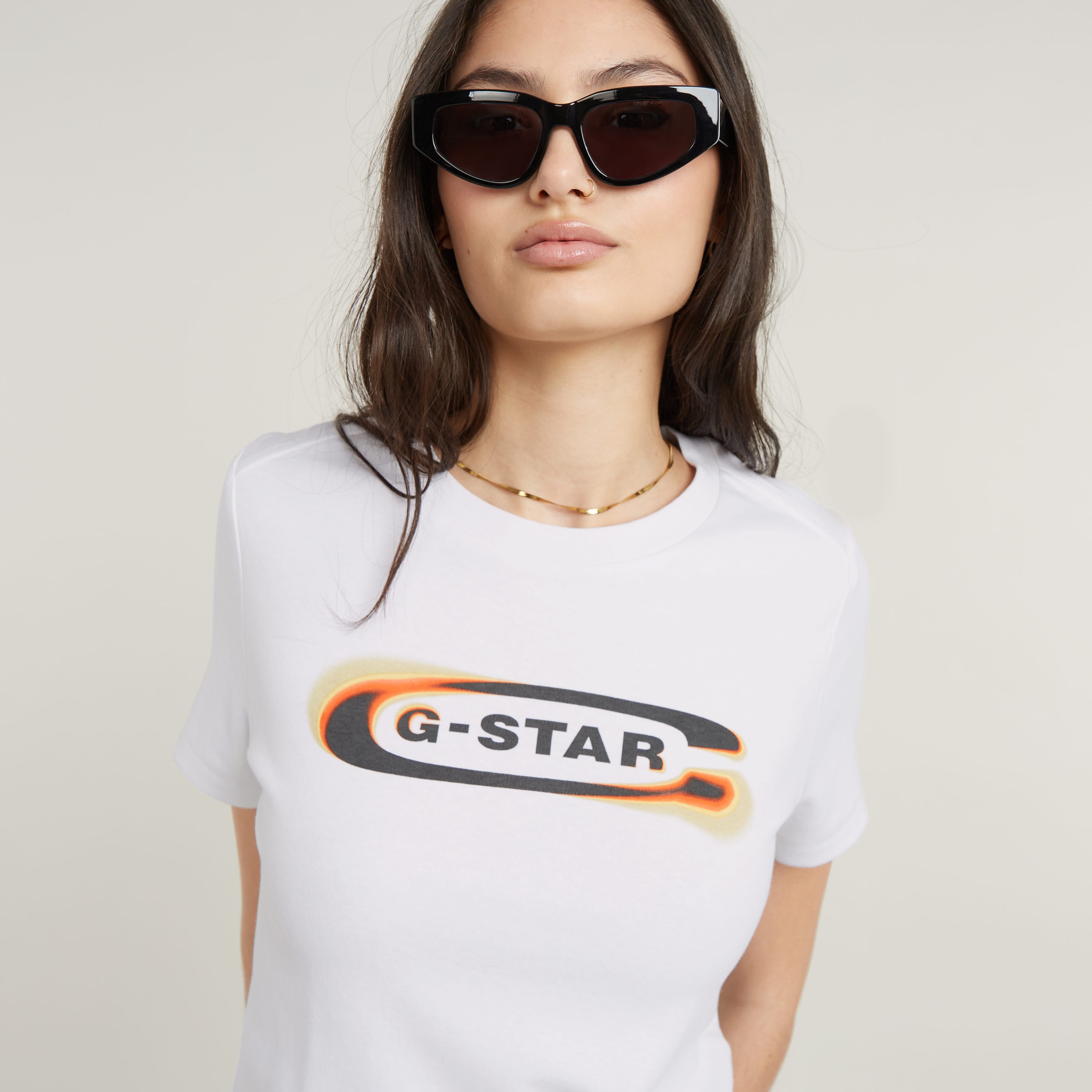 G-STAR T-Shirt »Old skool logo r t wmn«