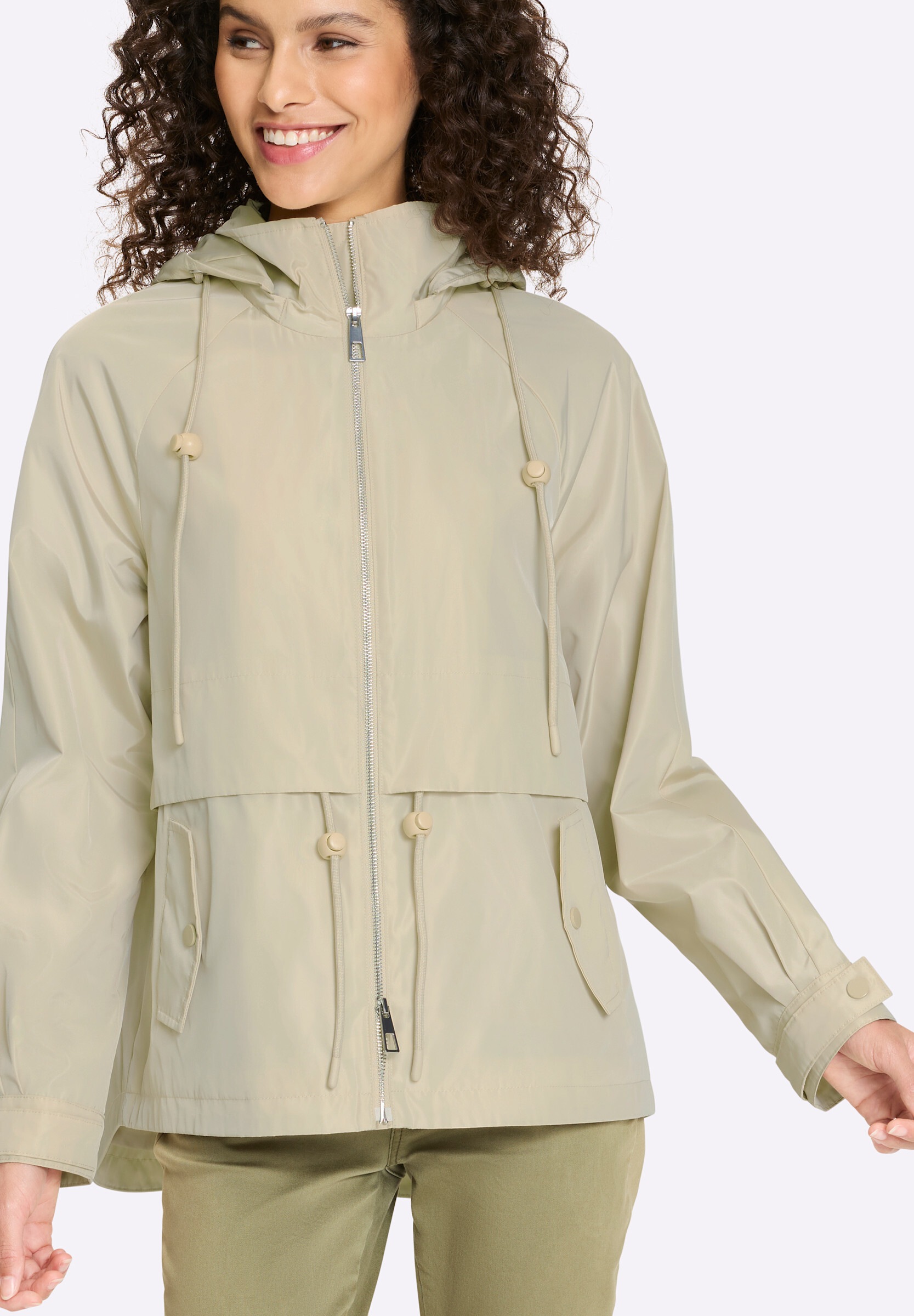 heine Funktionsjacke »Outdoorjacke Jacke mit Beschichtung« Abnehmbare Kapuze
