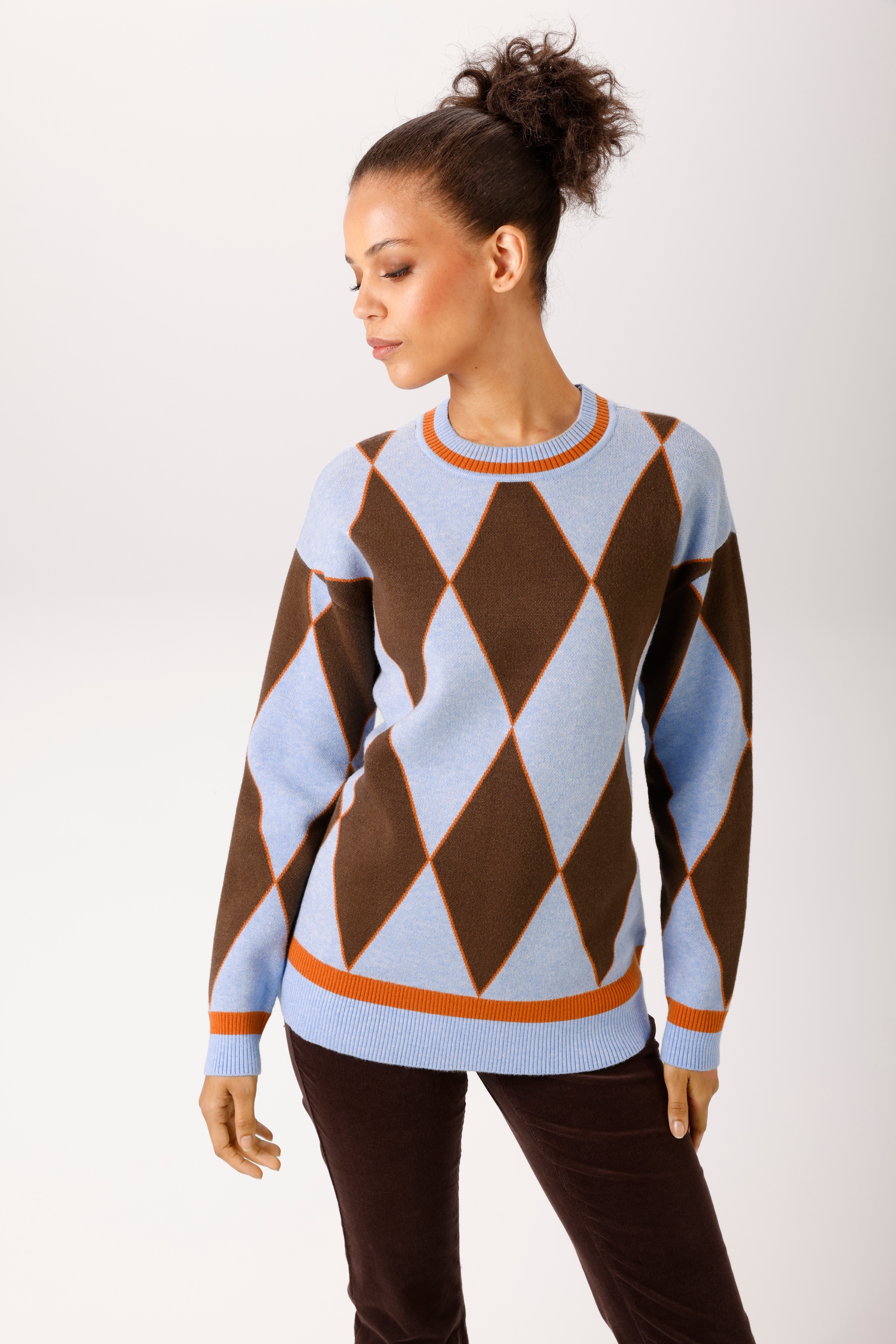 Aniston CASUAL Strickpullover mit großflächigen Rauten-Muster - NEUE KOLLEKTION