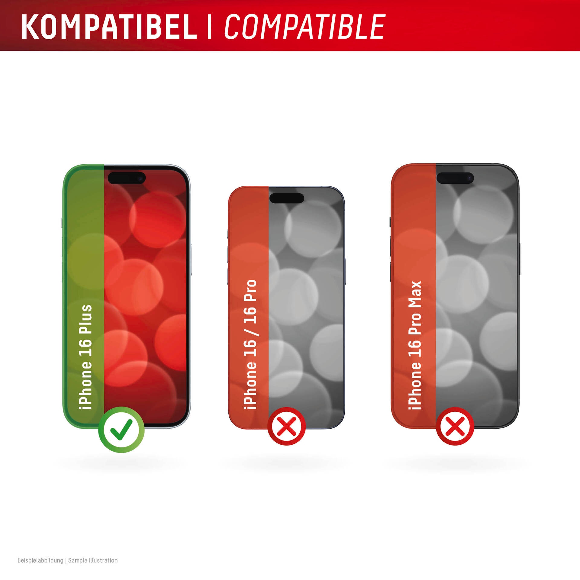Displex Displayschutzglas »Premium Glass Full Cover«, für Apple iPhone 16 Plus, (1 St.), Displayschutzfolie, Schutzfolie, Bildschirmschutz, kratz- & stoßfest