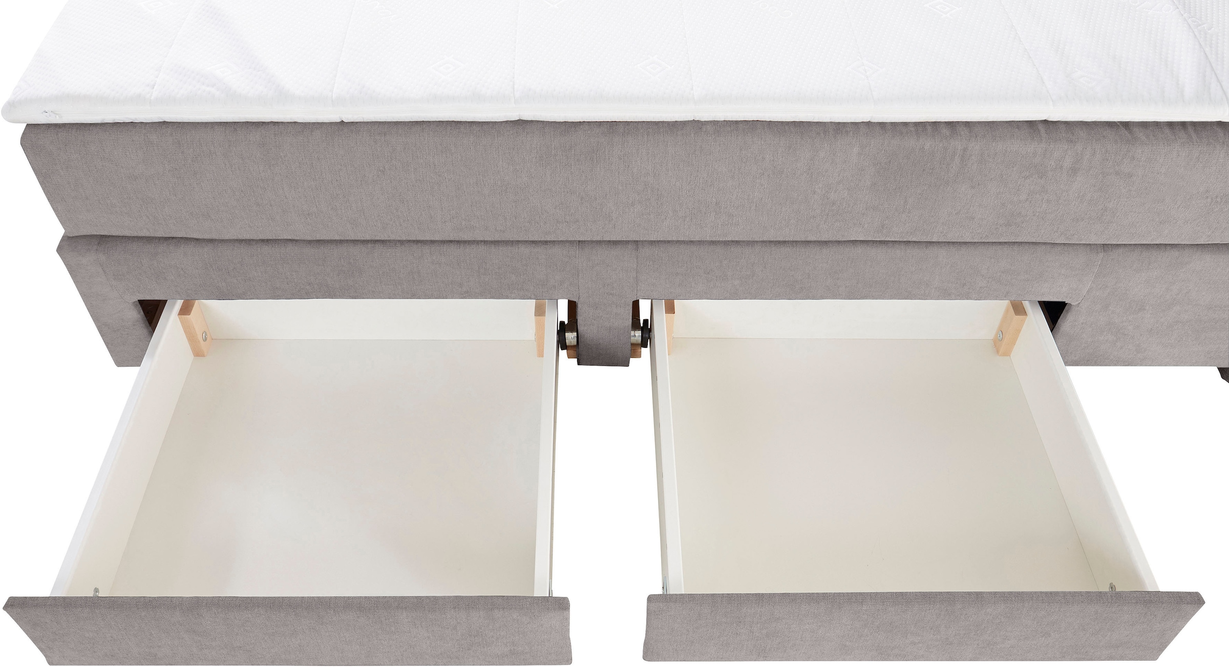 INOSIGN Boxbett »Luan«, Schubkästen, LED-Beleuchtung und Topper, in Breite 120 cm und 180 cm
