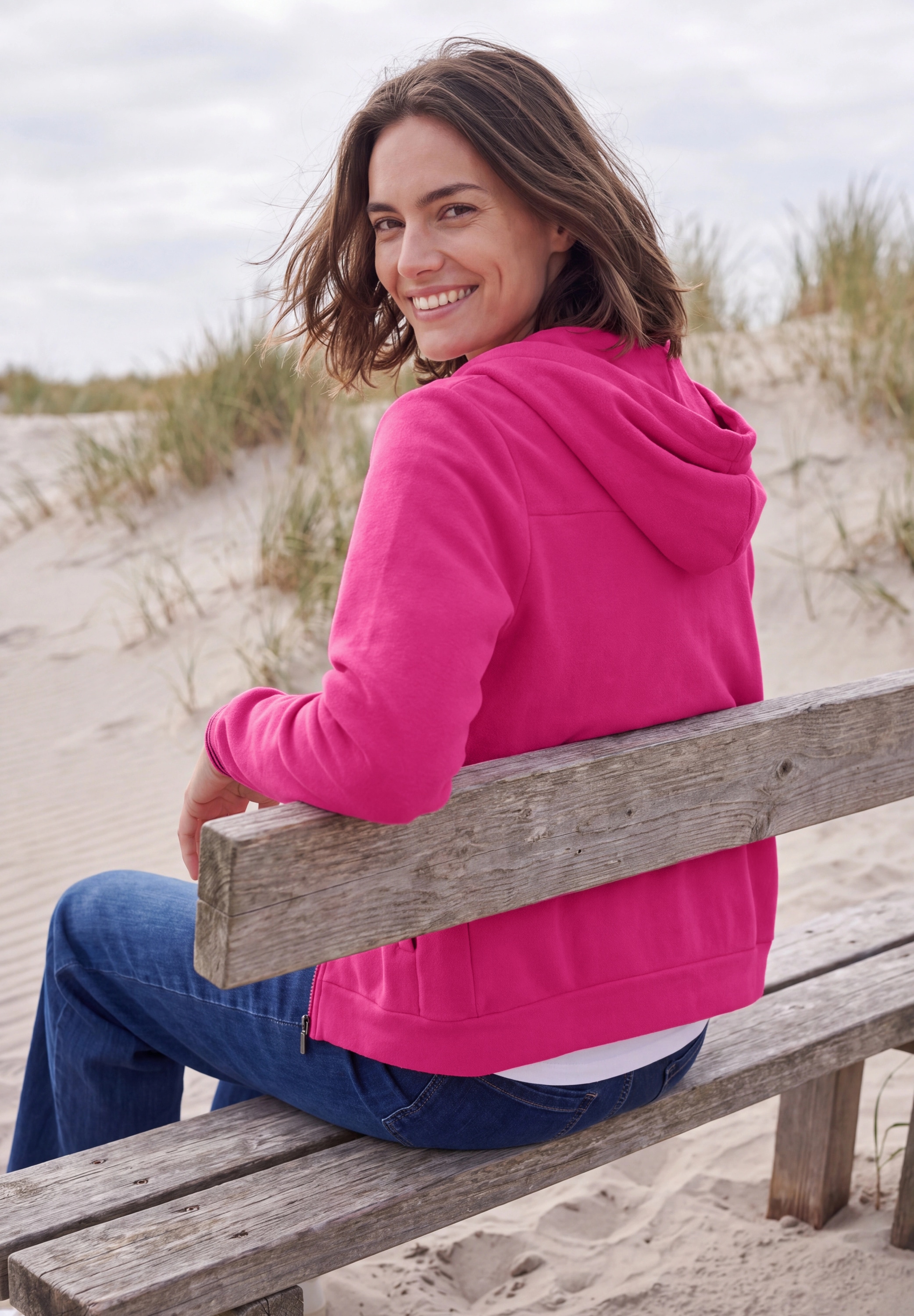 Cecil Fleecejacke mit Kapuze Langarm Fleece Jacke mit Kapuze