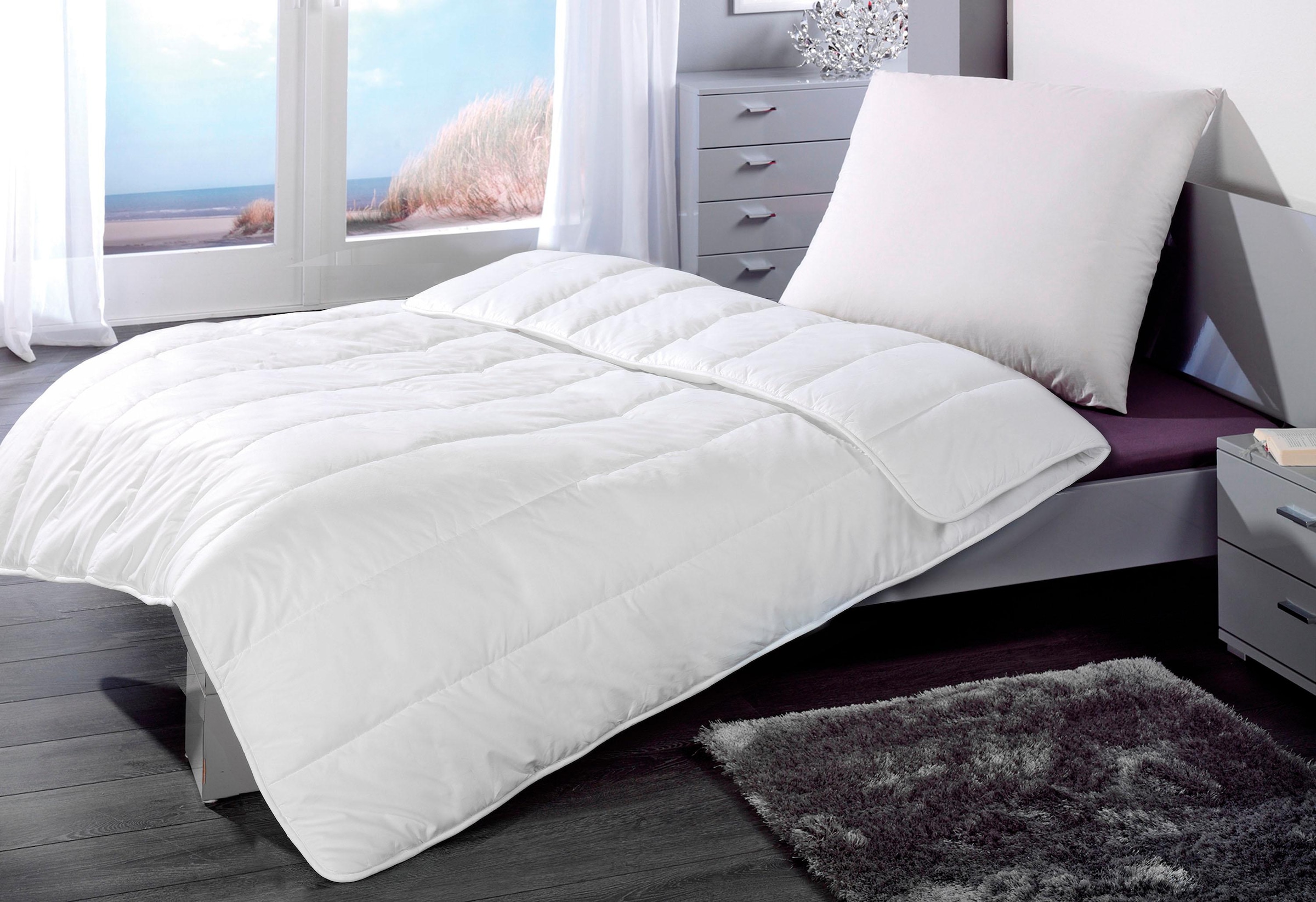 Microfaserbettdecke + Kopfkissen »Sleep and Dream, 2-tlg«, (Spar-Set), Decke mit...