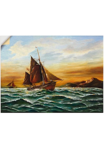 Wandbild »Segelschiff auf See - maritime Malerei«, Boote & Schiffe, (1 St.)