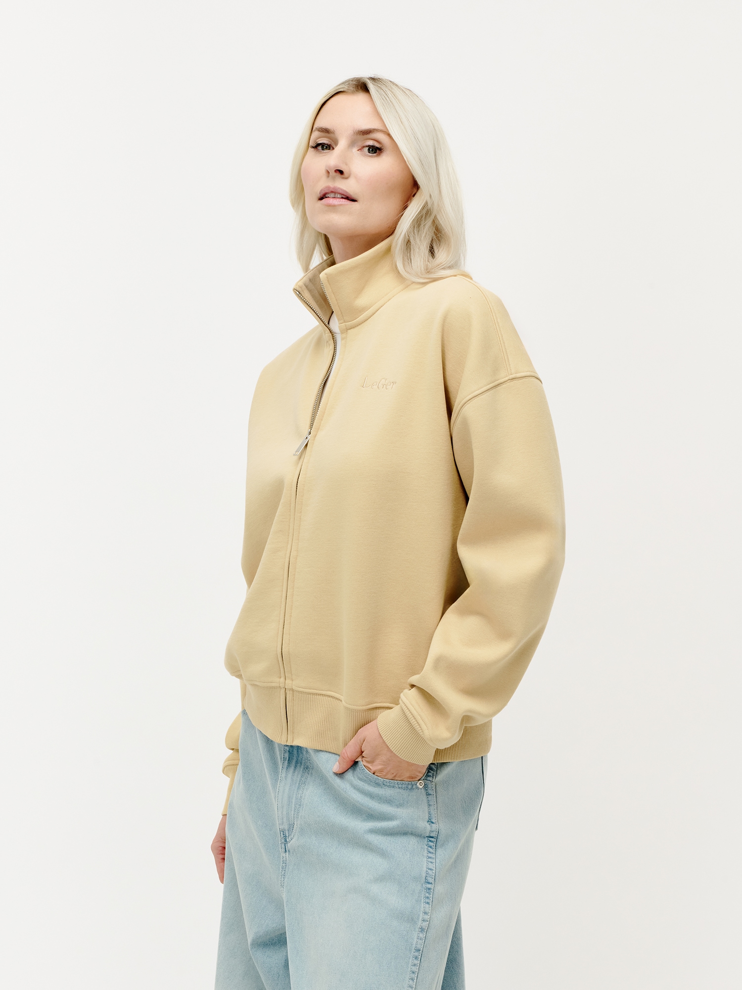 LeGer Sweatjacke »Tanisha, LeGer by Lena Gercke« locker geschnitten, mit Stehkragen