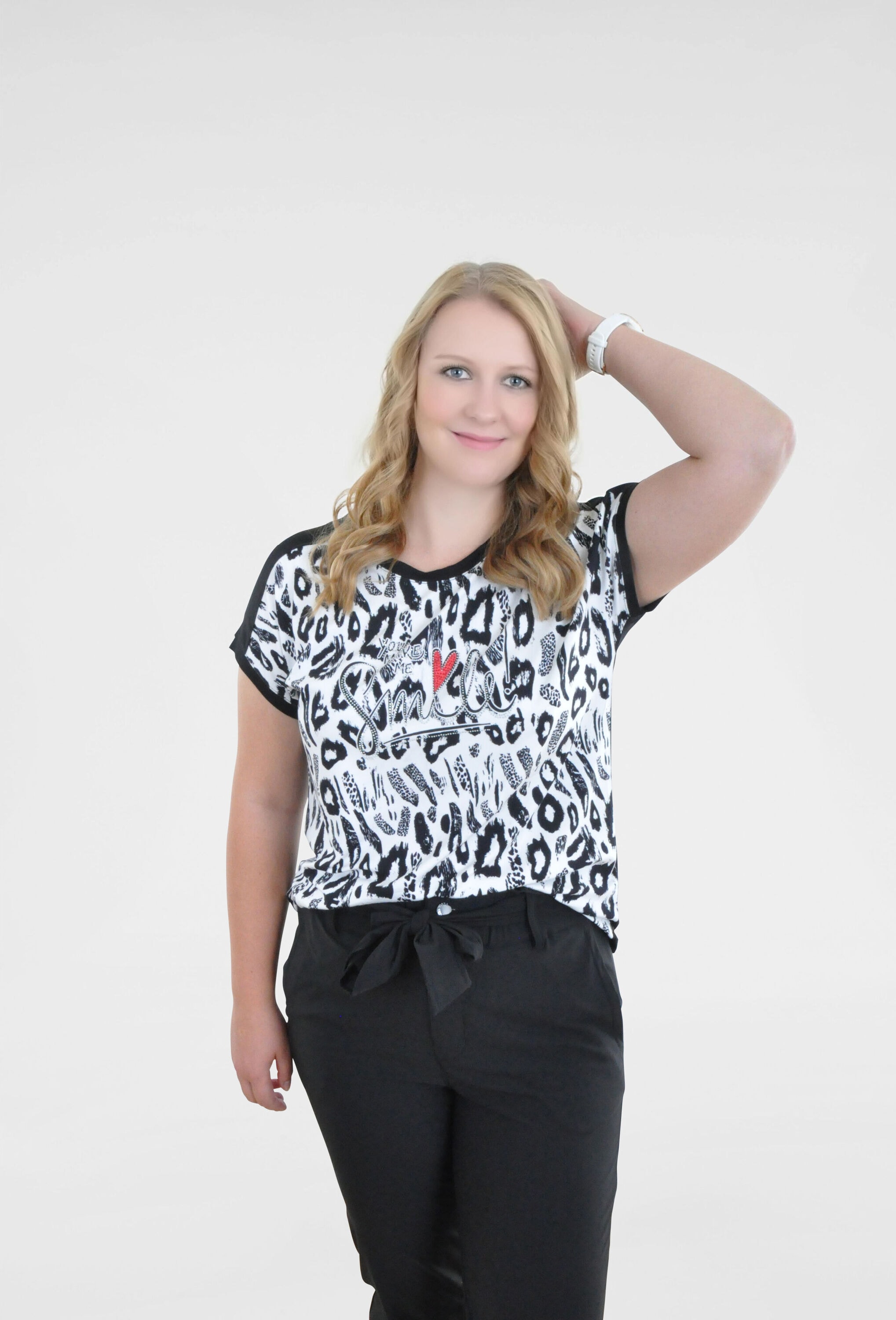 NAVIGAZIONE T-Shirt »NAVIGAZIONE Shirt« mit Schriftzug You Make Me Smile auf der Vorderseite
