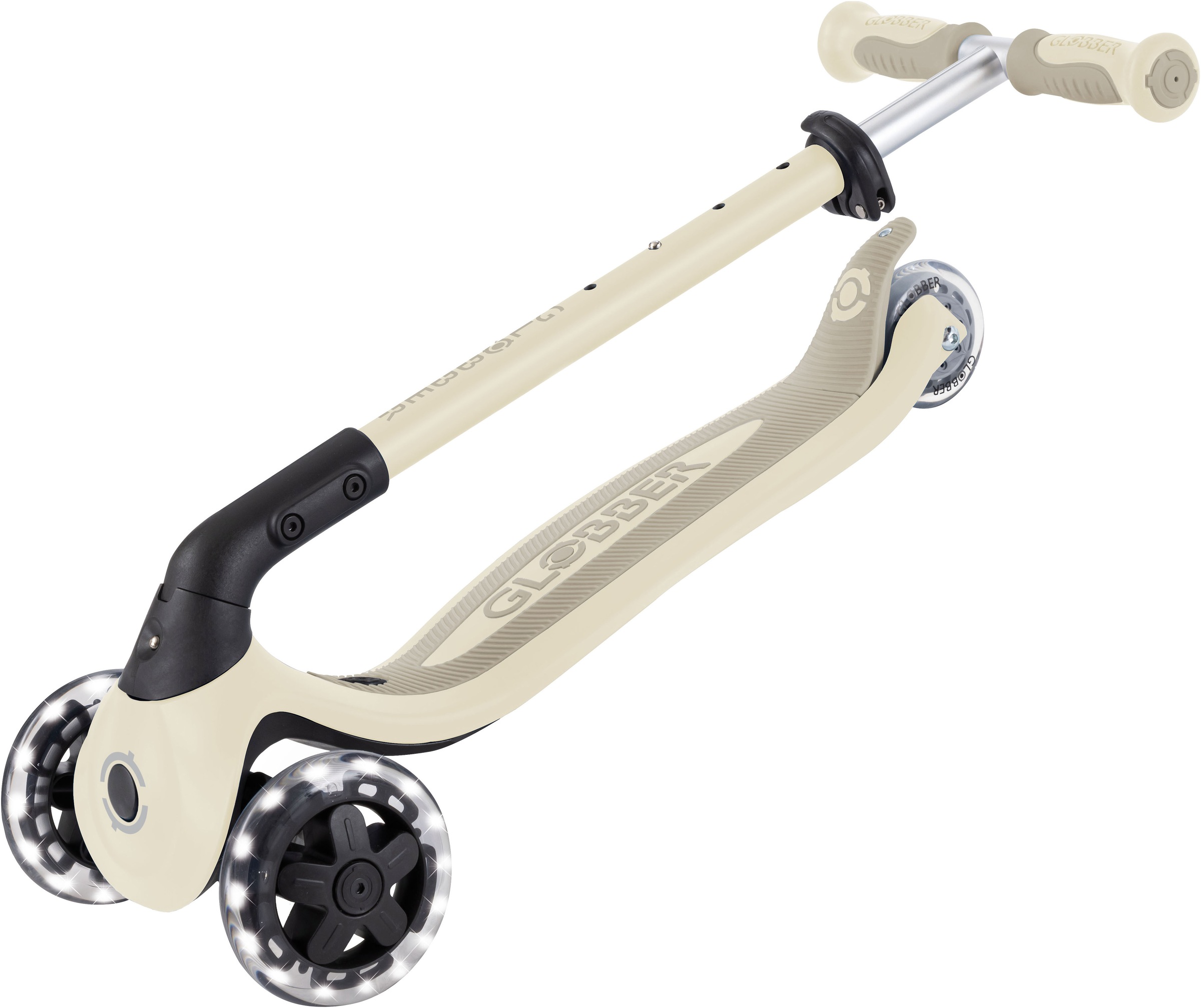 Globber Tretroller »GO-UP BABY 360 LIGHTS, mit Leuchtrollen und Leuchtmodul« Aufsitzrad, Laufrad und Scooter in Einem