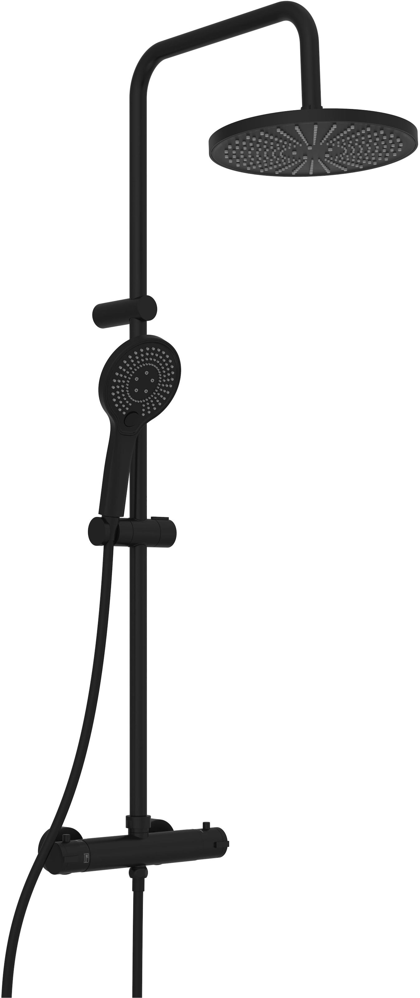 Schütte Duschbrause »ADRIA«, (Set), mit Thermostatarmatur, 3-fach verstellbar, Antikalk-Noppen