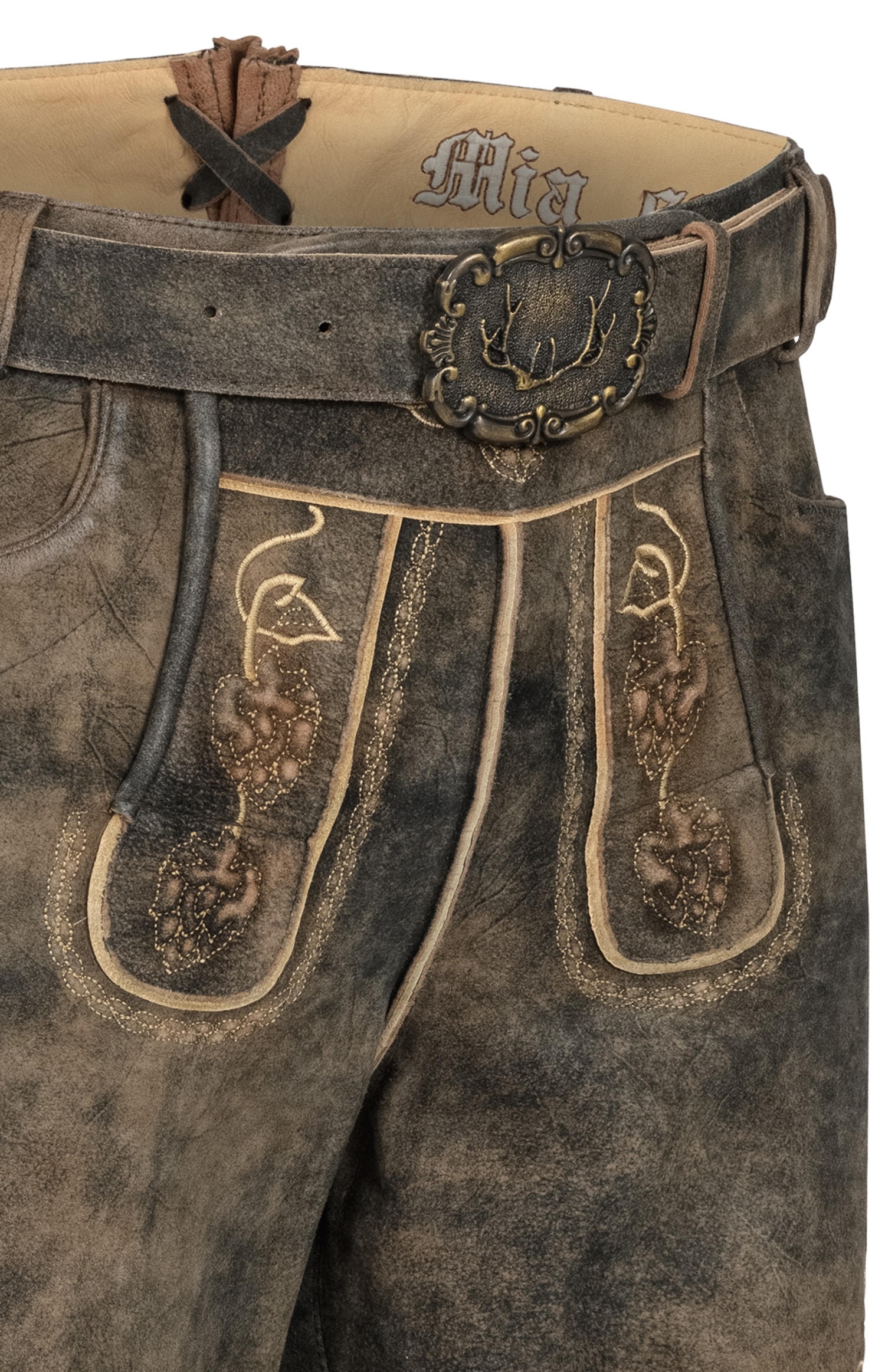 Nübler Trachtenlederhose »Lederhose kurz Kuno«