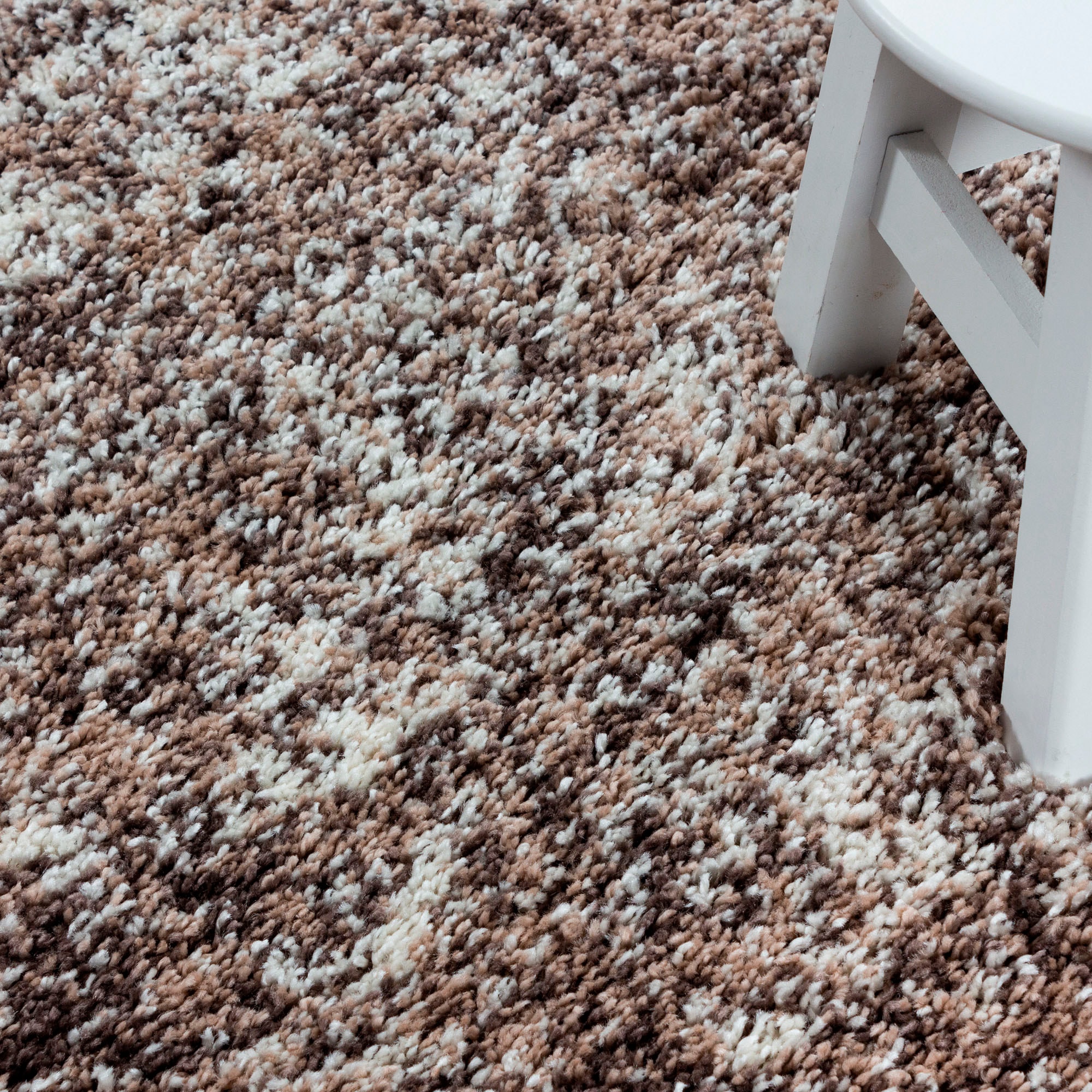 Ayyildiz Teppiche Hochflor-Teppich »Enjoy Shaggy«, rund, 50 mm Höhe, melierter Langflor, Wohnzimmer