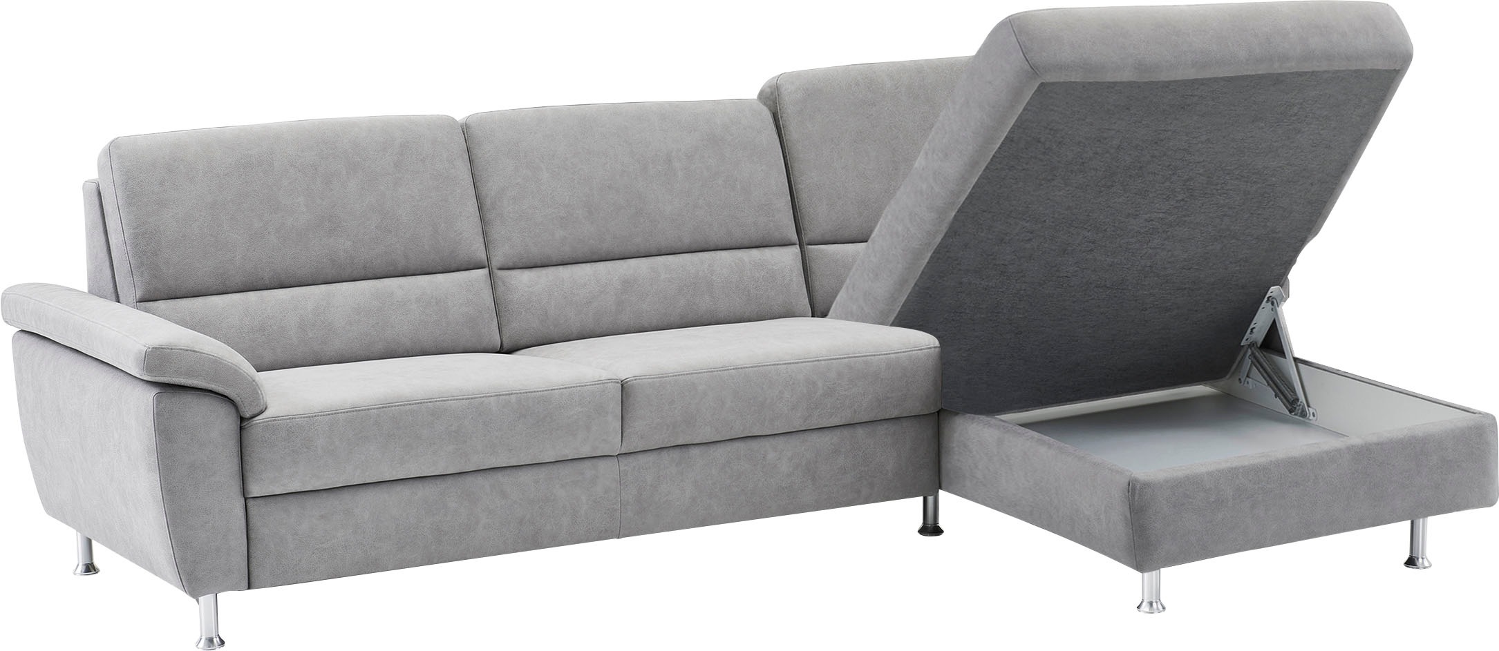 CALIZZA INTERIORS Ecksofa »Onyx L-Form«, Recamiere links oder rechts, wahlweise mit Bettfunktion, Breite 270 cm