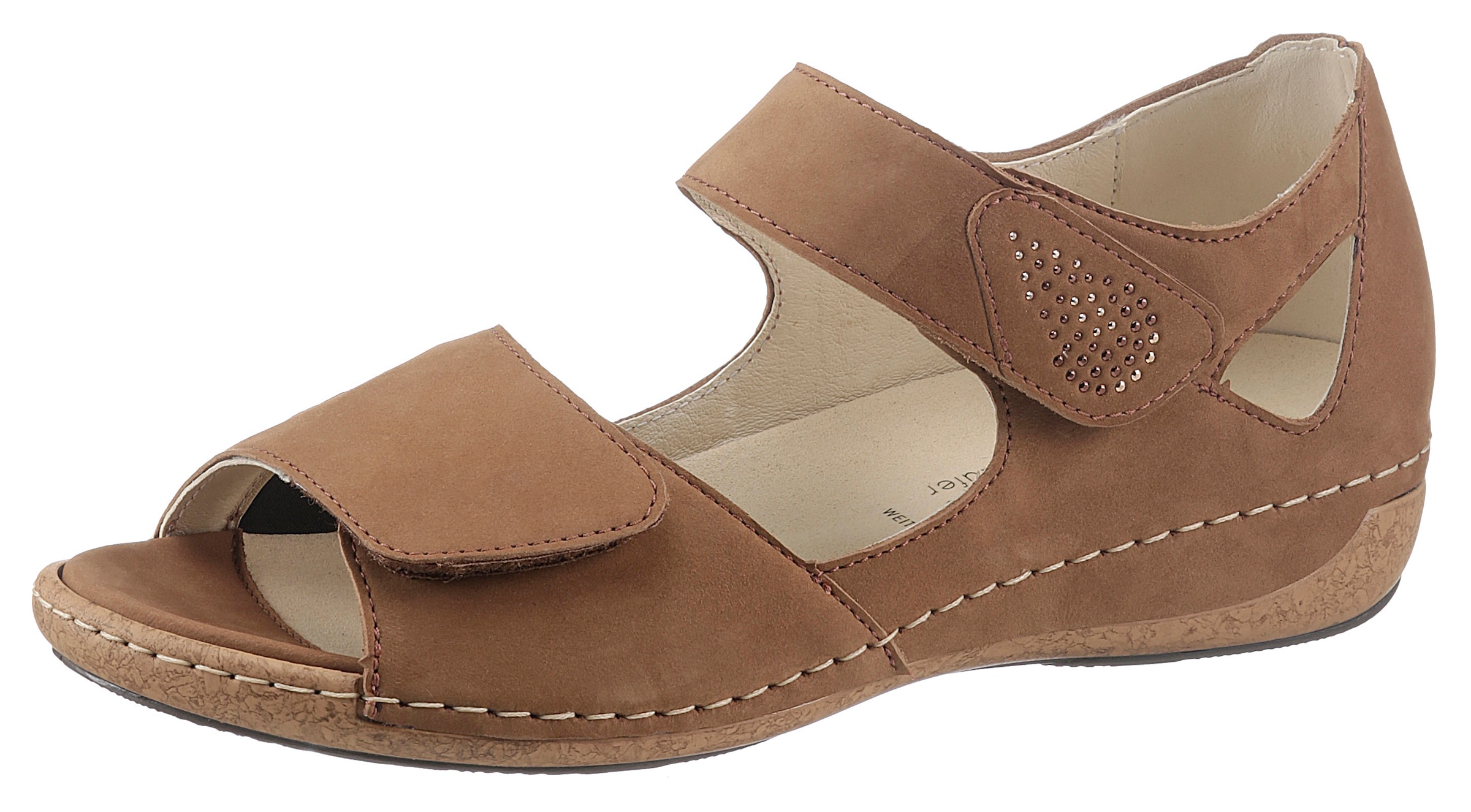 Riemchensandale »HELIETT-SOFT«, Sommerschuh, Sandalette, Keilabsatz, mit Strasssteine,...