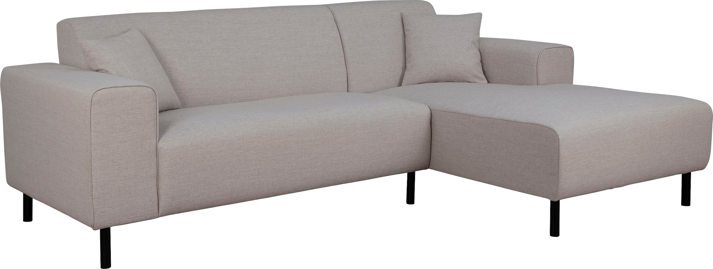 Home affaire Ecksofa »ARROS L-Form mit Wellenunterfederung, Maße B/T/H: 235/163/81 cm«, incl. Zierkissen, mit Recamiere rechts/links bestellbar, auch in Cord