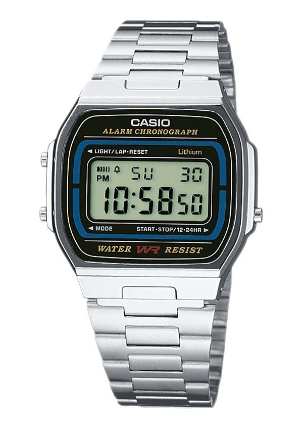 CASIO VINTAGE Chronograph »A164WA-1VES«, Quarzuhr, Armbanduhr, Damen, Herren, digital, retro, Stoppfunktion