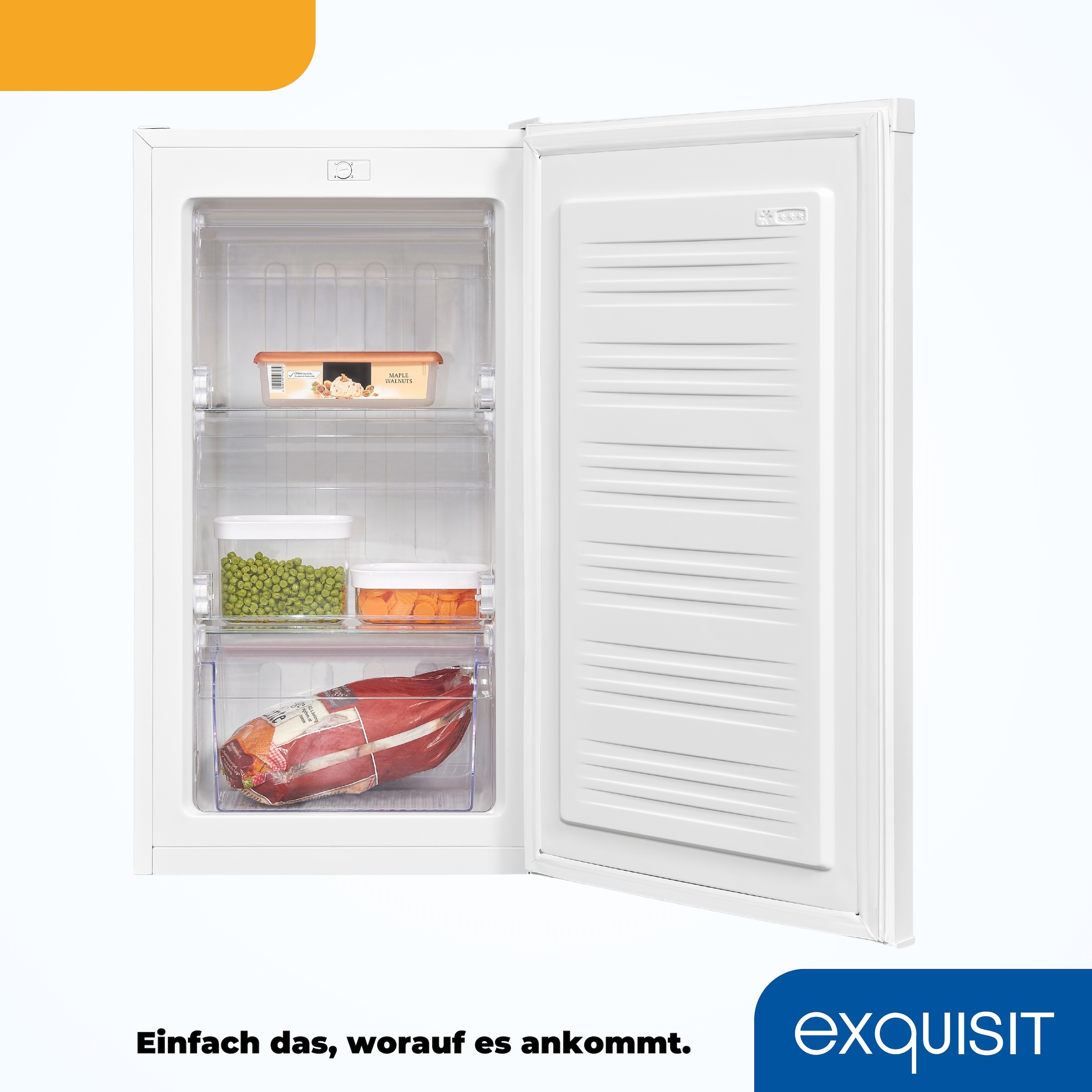 exquisit Gefrierschrank »GS230-H-040E weiss« 142,6 cm hoch 54,4 cm breit